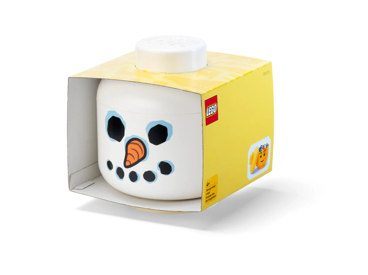 Boîte De Rangement - Tête Bonhomme De Neige (Grande) - Blanc - Image 4