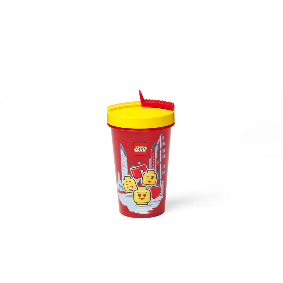 Gobelet Avec Paille - Rouge Transparent - Image 2