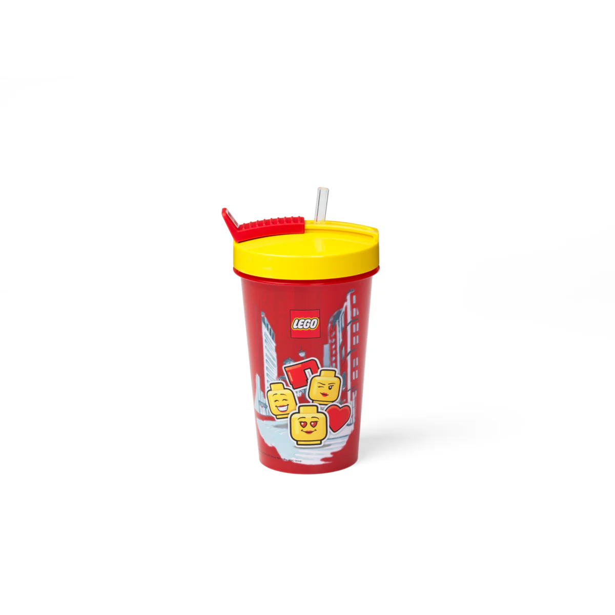 Gobelet Avec Paille - Rouge Transparent - Image 3