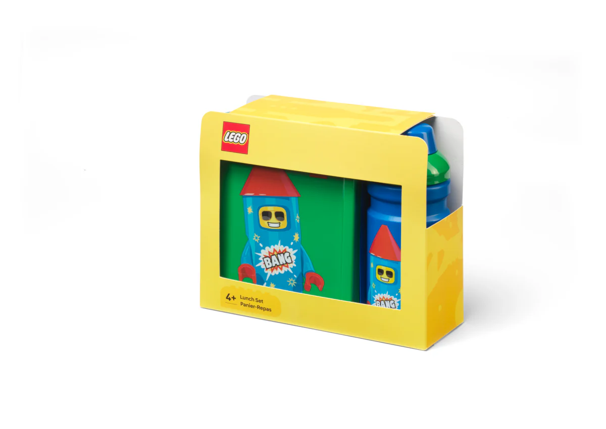 Set Repas Gourde + Lunchbox - Motif Feu D'Artifice - Image 3