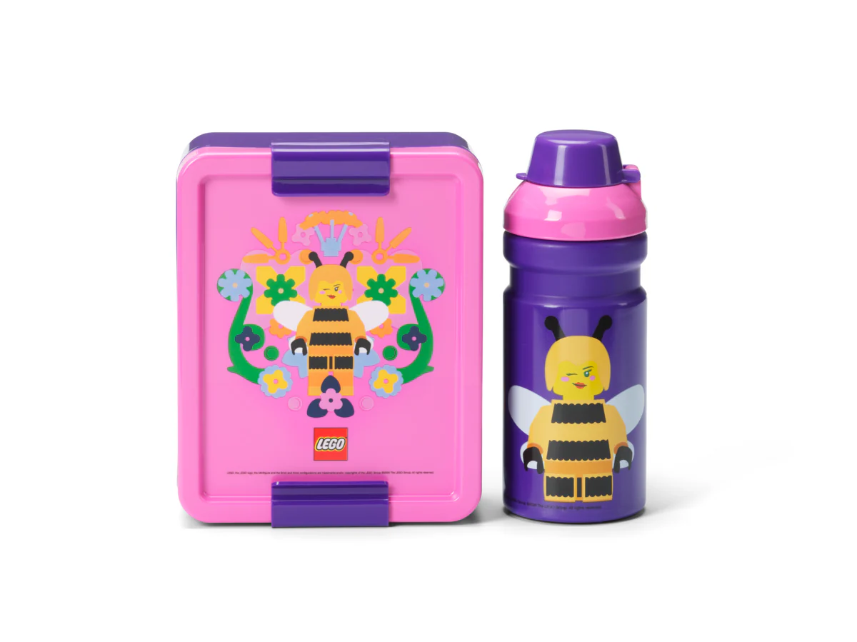 Set Repas Gourde + Lunchbox - Motif Abeille - Image 2
