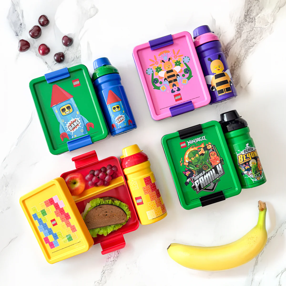 Set Repas Gourde + Lunchbox - Motif Ninjago - Image 4
