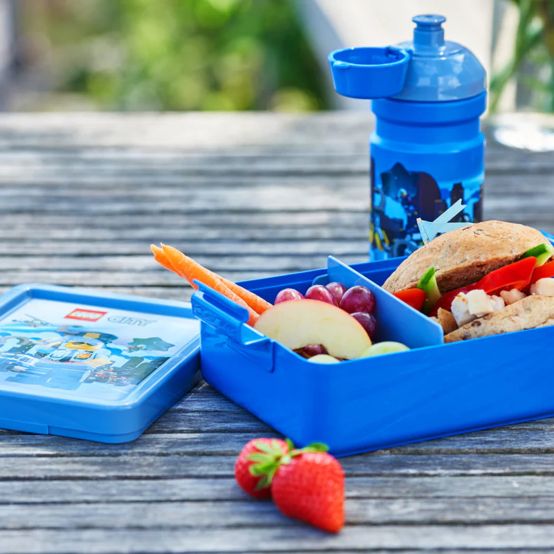 Set Repas Gourde + Lunchbox - Motif City - Bleu - Image 3