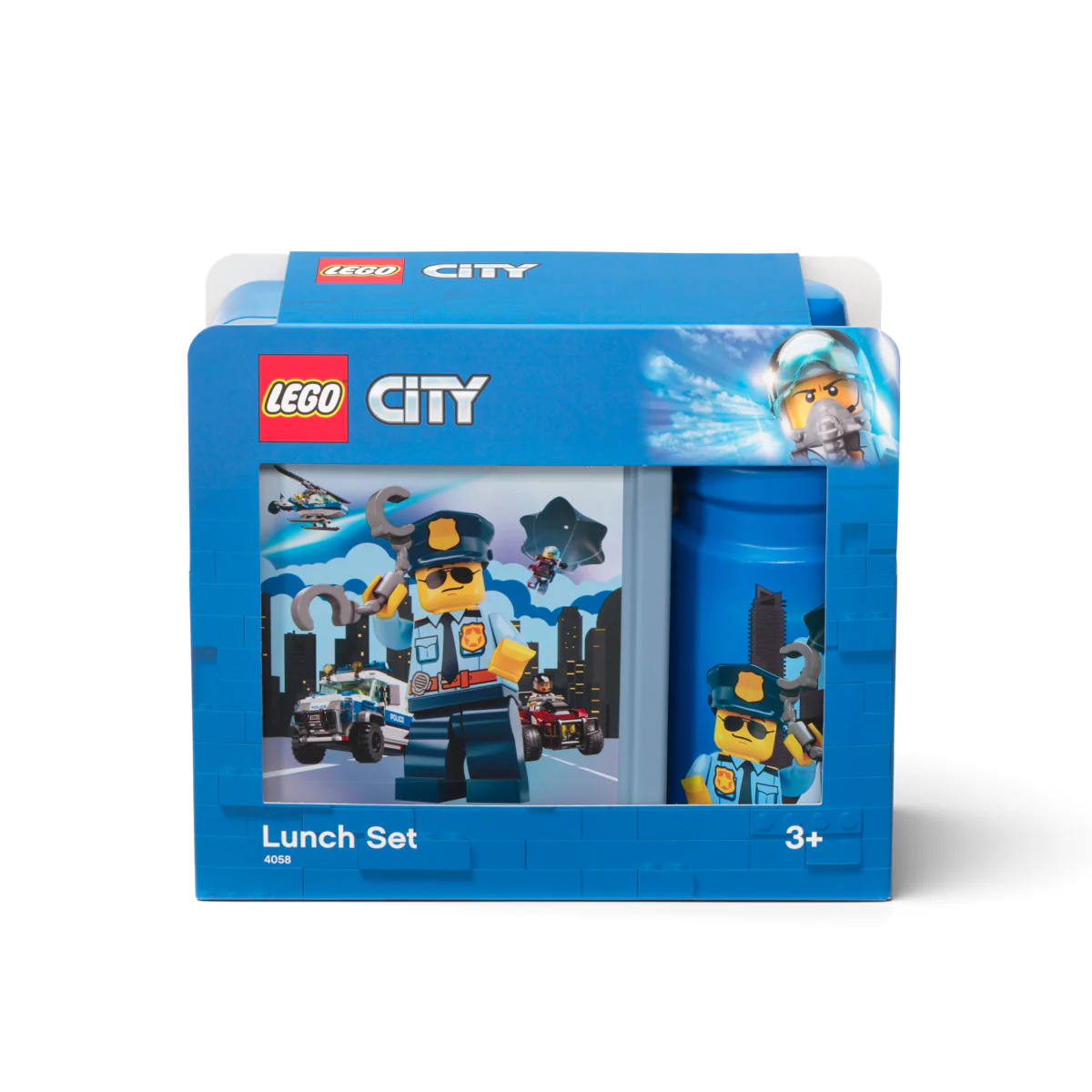Set Repas Gourde + Lunchbox - Motif City - Bleu - Image 4
