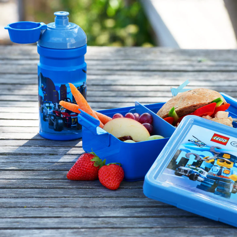 Set Repas Gourde + Lunchbox - Motif City - Bleu - Image 5