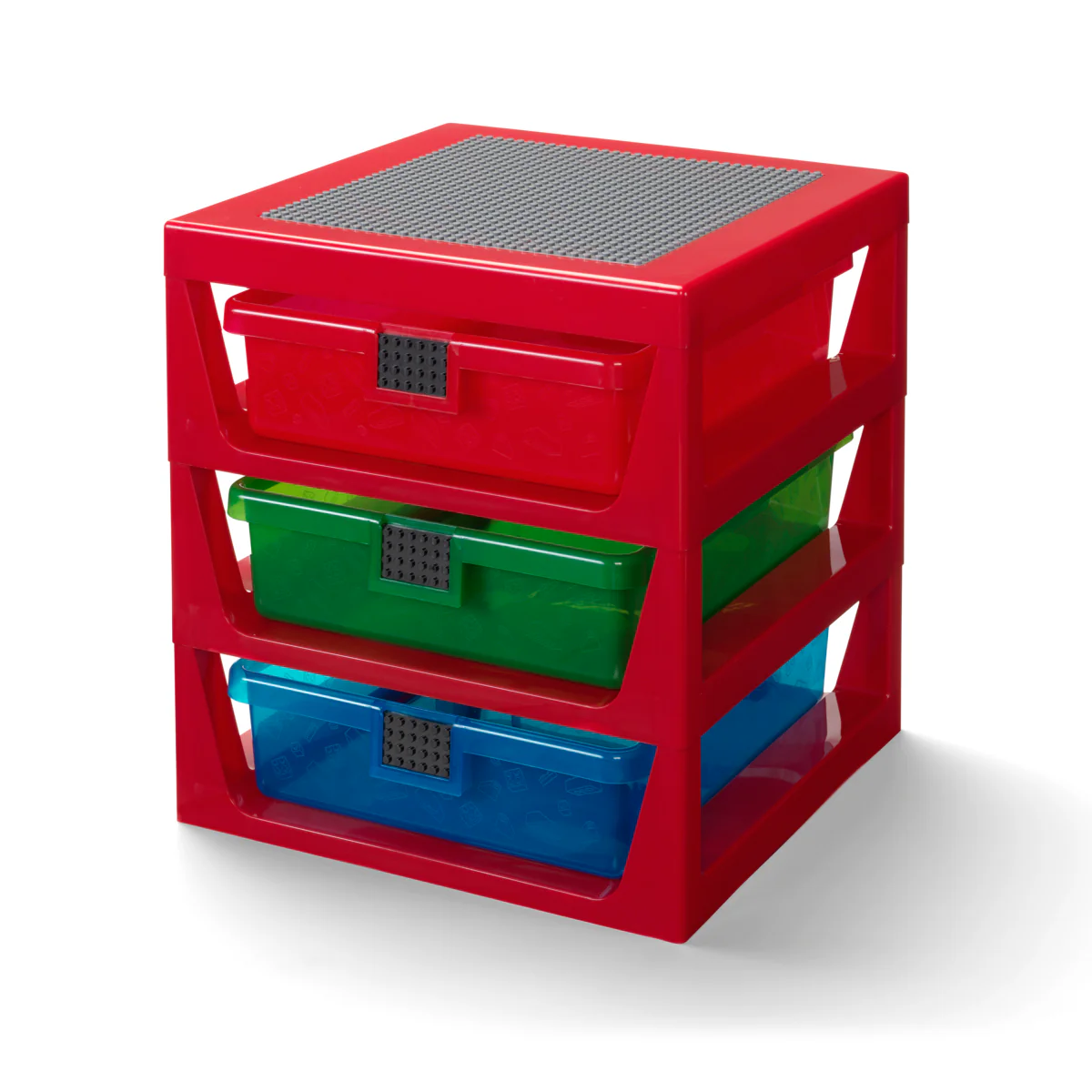 Étagère De Rangement - 3 Tiroirs - Rouge Transparent - Image 7
