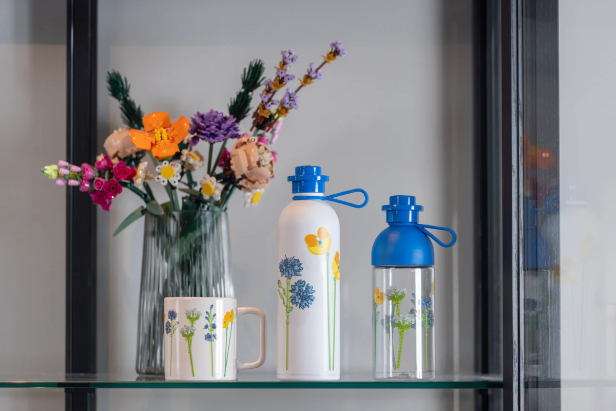 Bouteille Inox - Motif Fleurs Sauvages - Blanc - Image 13