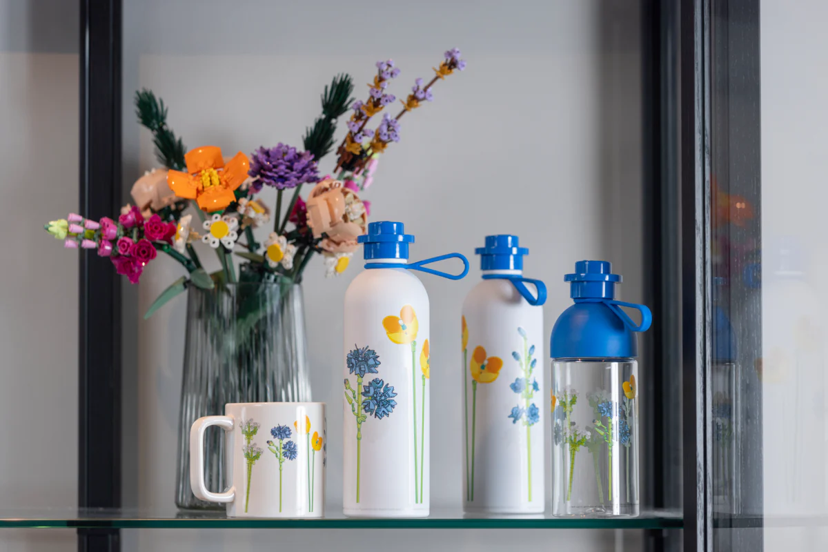 Bouteille Inox - Motif Fleurs Sauvages - Blanc - Image 15