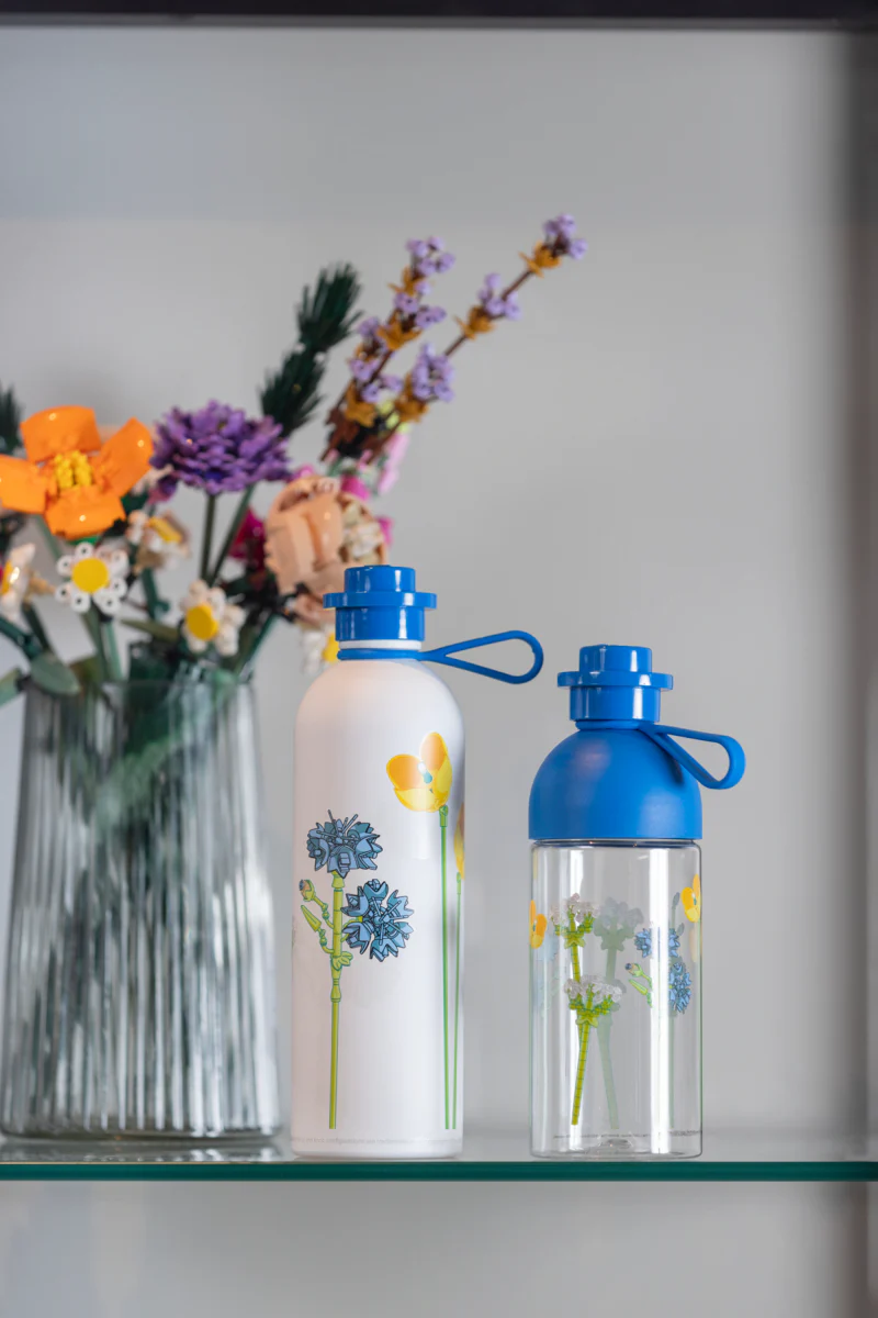 Bouteille Inox - Motif Fleurs Sauvages - Blanc - Image 19