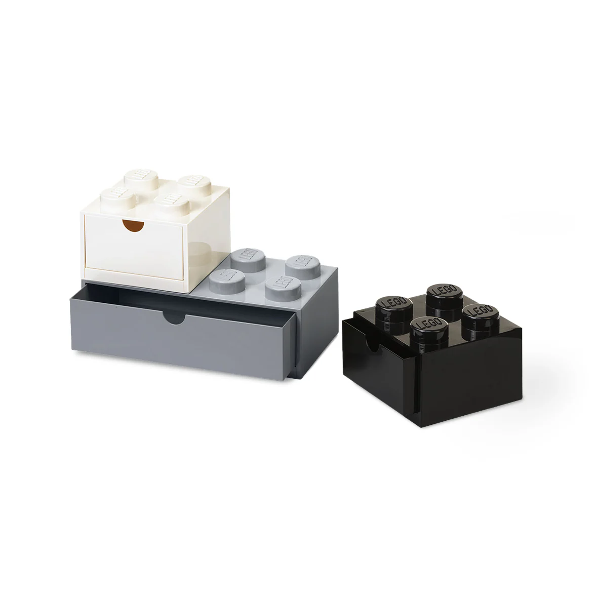 Set De Rangement Bureau - Blanc, Gris Et Noir - Image 3
