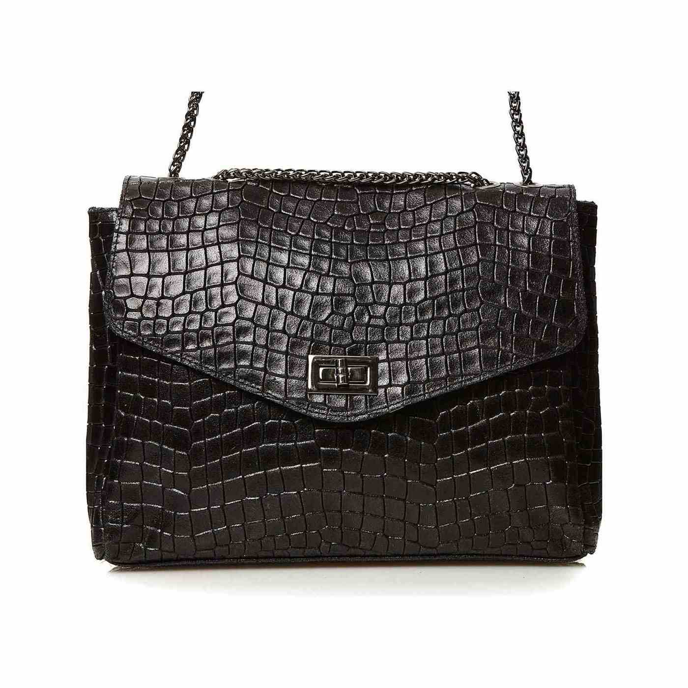 Sac À Bandoulière Maku Croco - Noir - Image 2