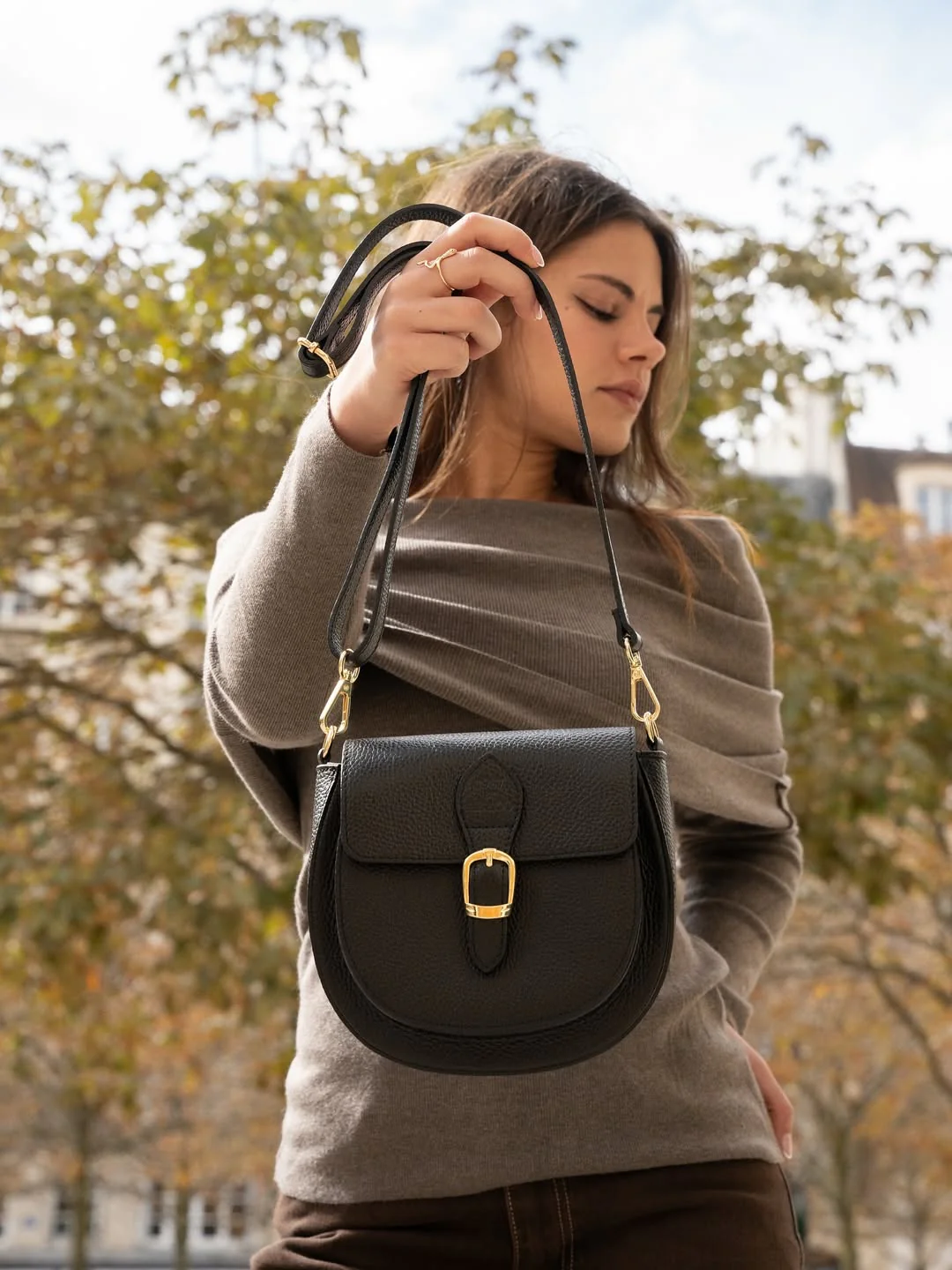 Sac À Bandoulière Polly - Noir - Image 2