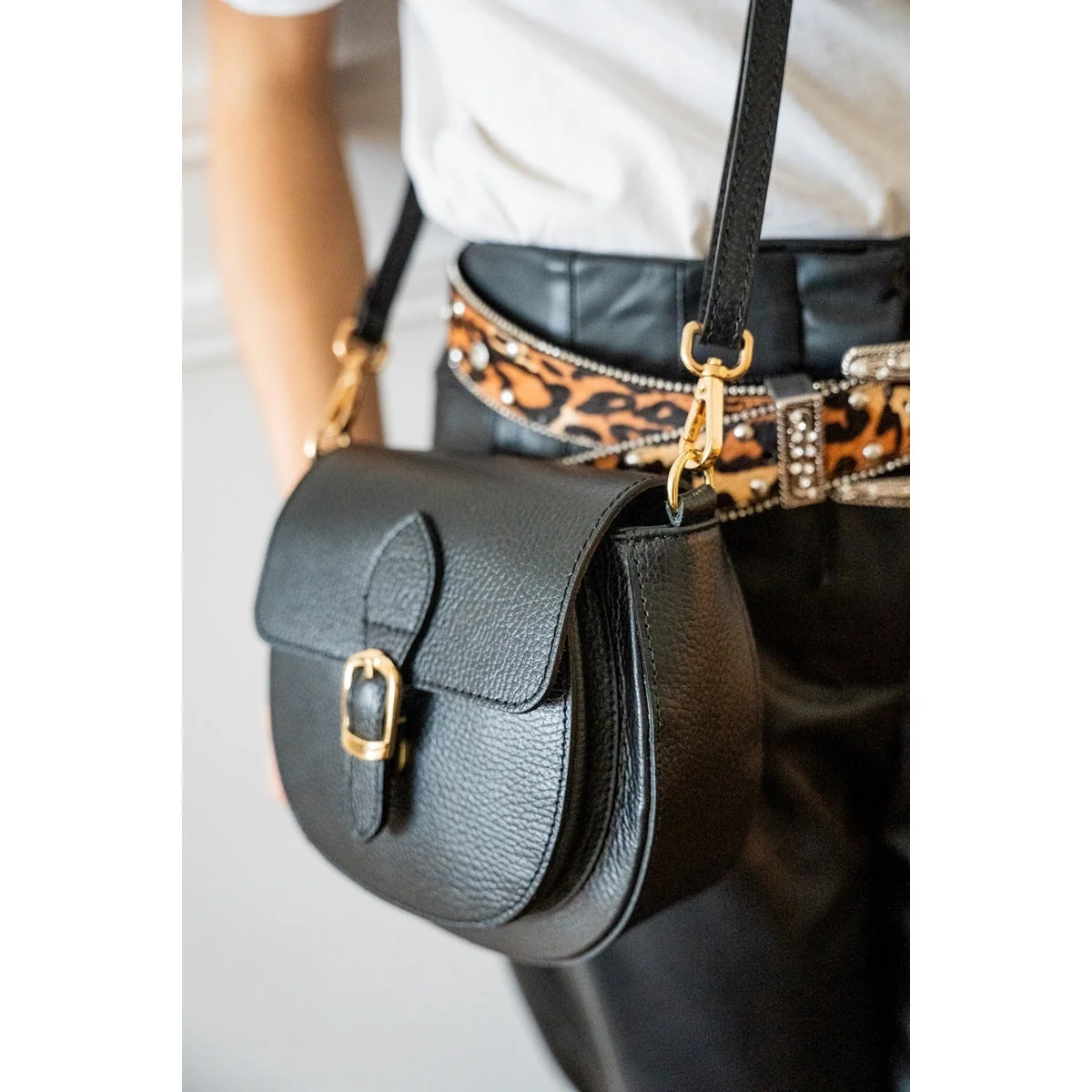 Sac À Bandoulière Polly - Noir - Image 9