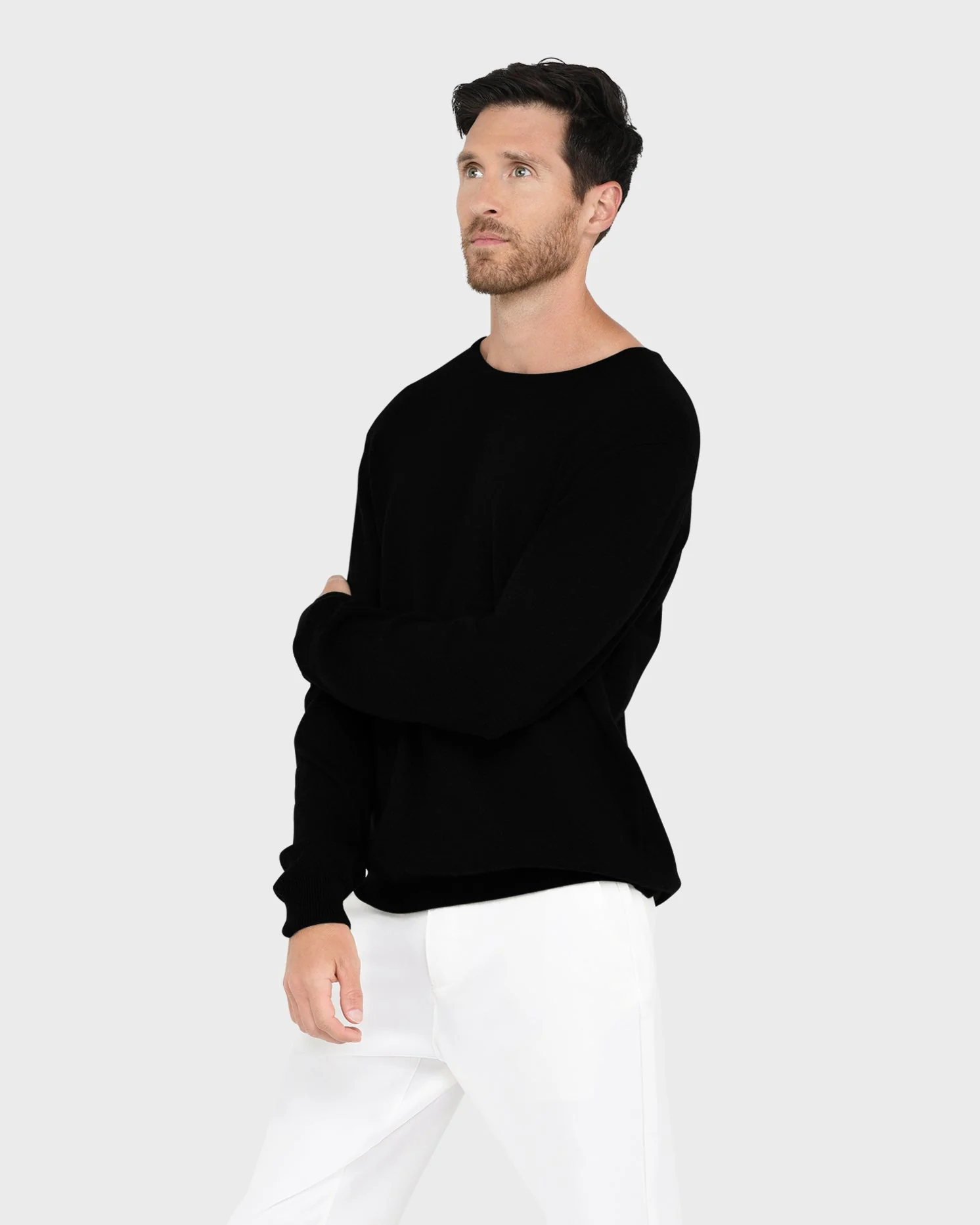 Pull Col Rond Antoine - Noir - Homme - Image 2