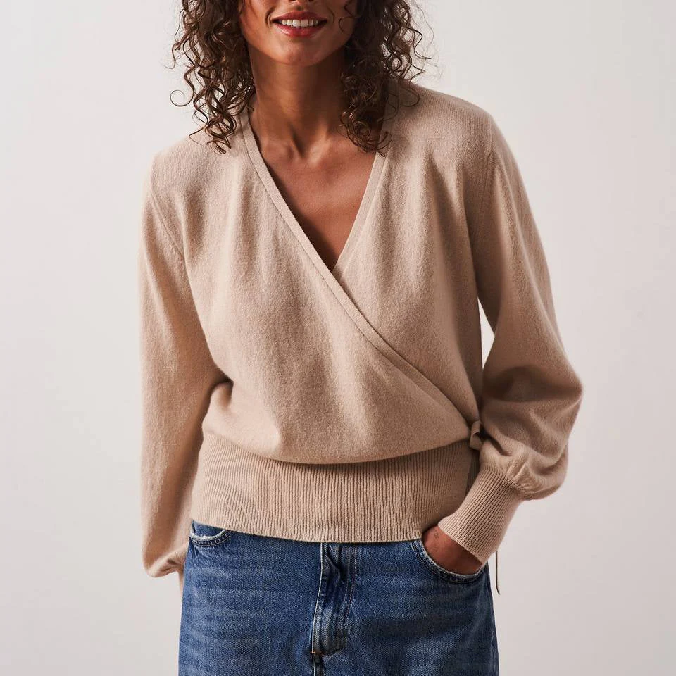 Cardigan Cache Coeur Belinda - Sand - 100% Cachemire 12Gg - Femme - Image 6