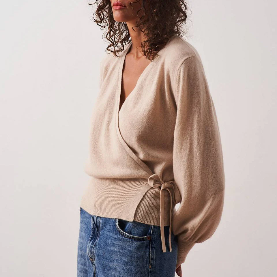 Cardigan Cache Coeur Belinda - Sand - 100% Cachemire 12Gg - Femme - Image 7