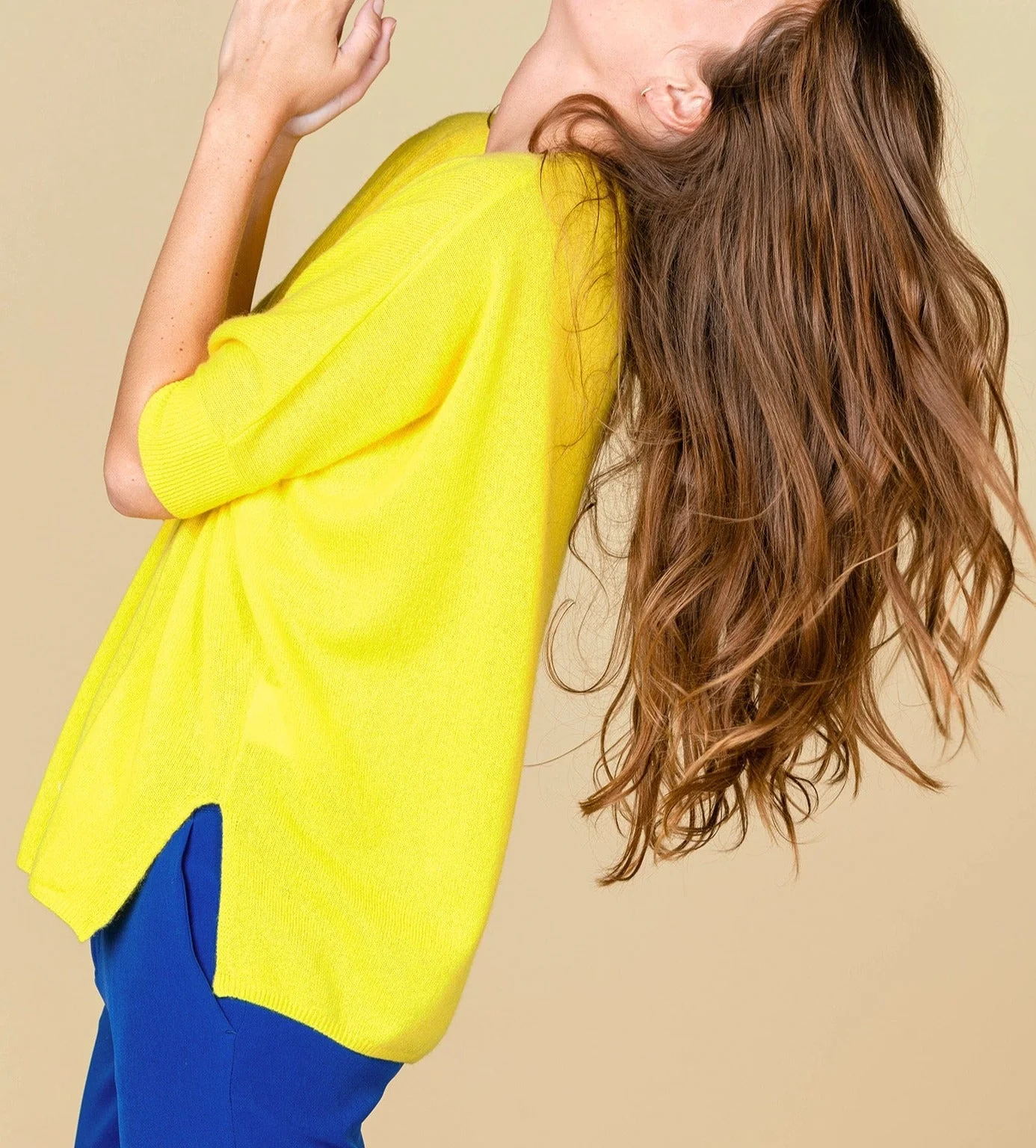 Poncho Col Rond Mc - Olympe - Citron - Femme - Image 2