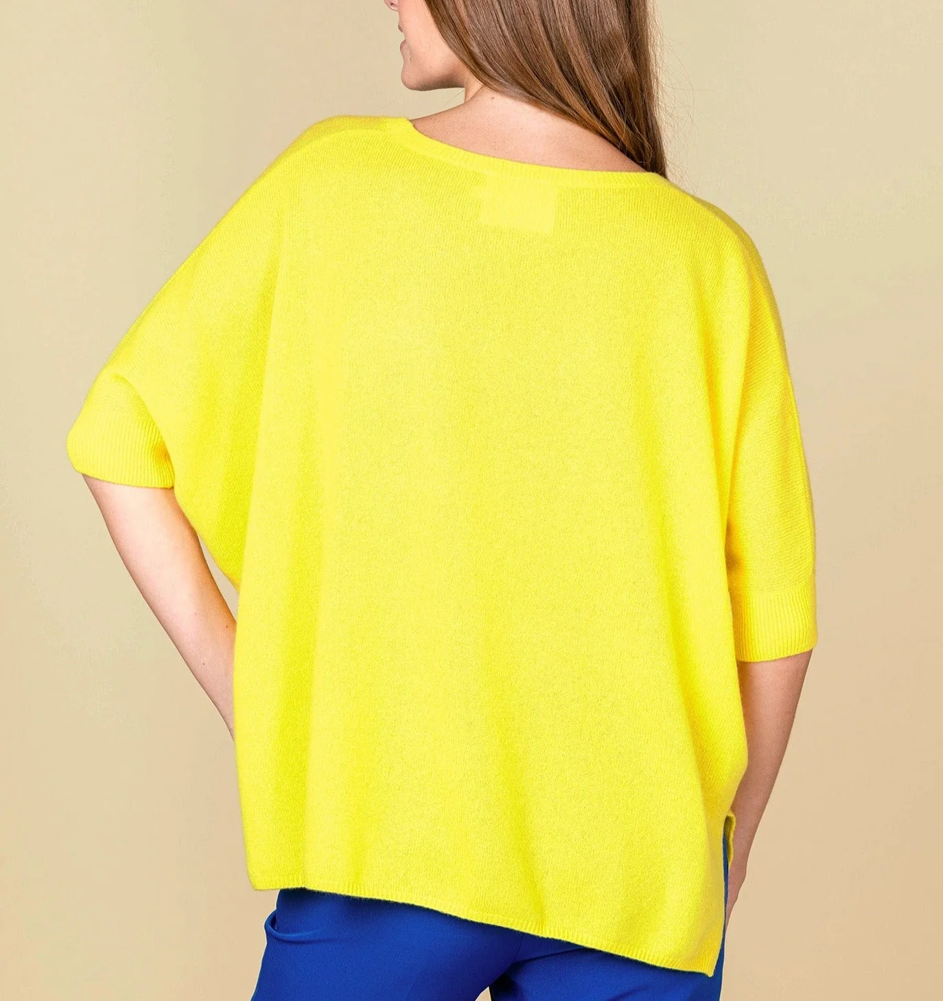 Poncho Col Rond Mc - Olympe - Citron - Femme - Image 3