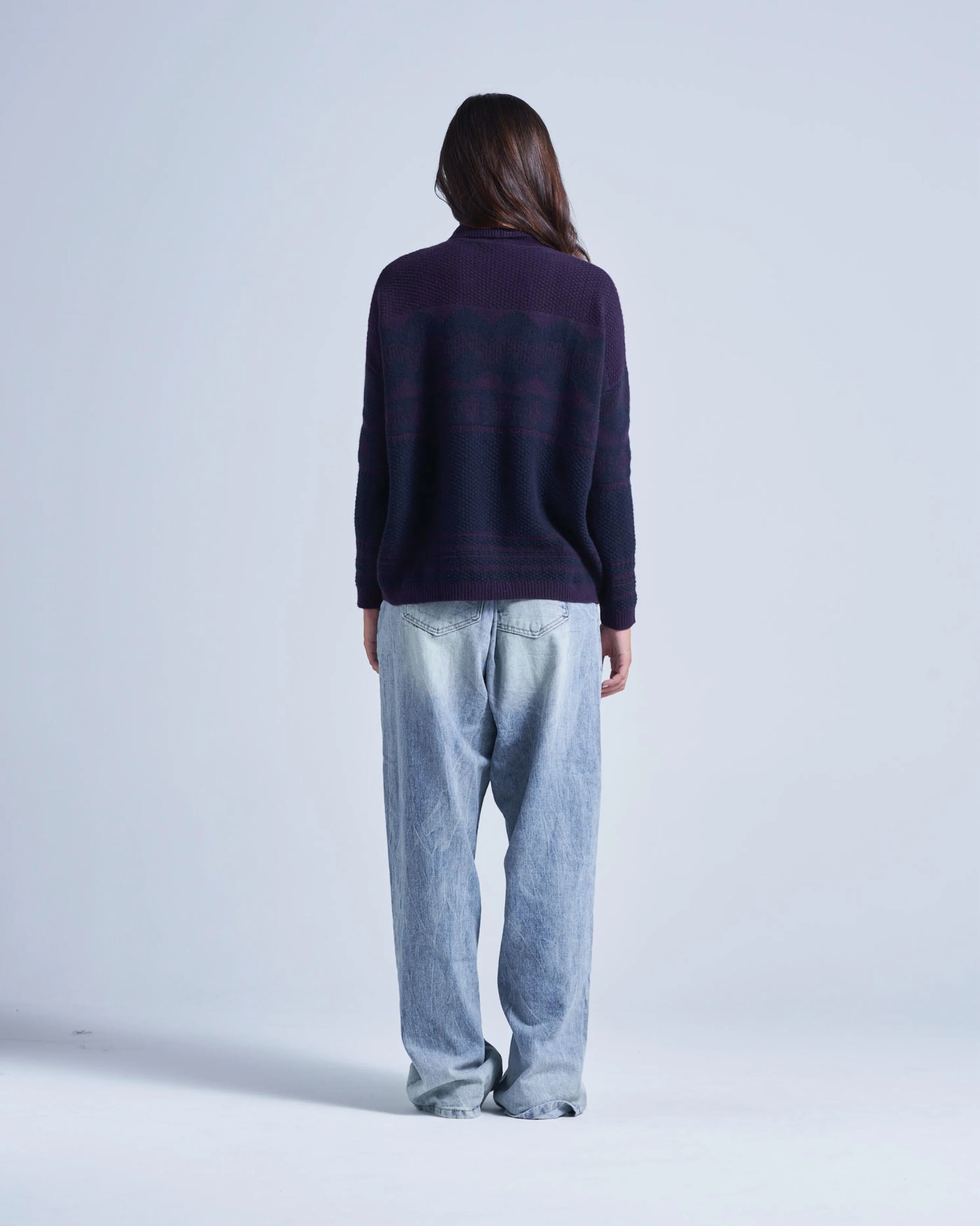 Pull Jacquard Montagne Avalanche - Avalanche Aubergine - Femme - Image 2