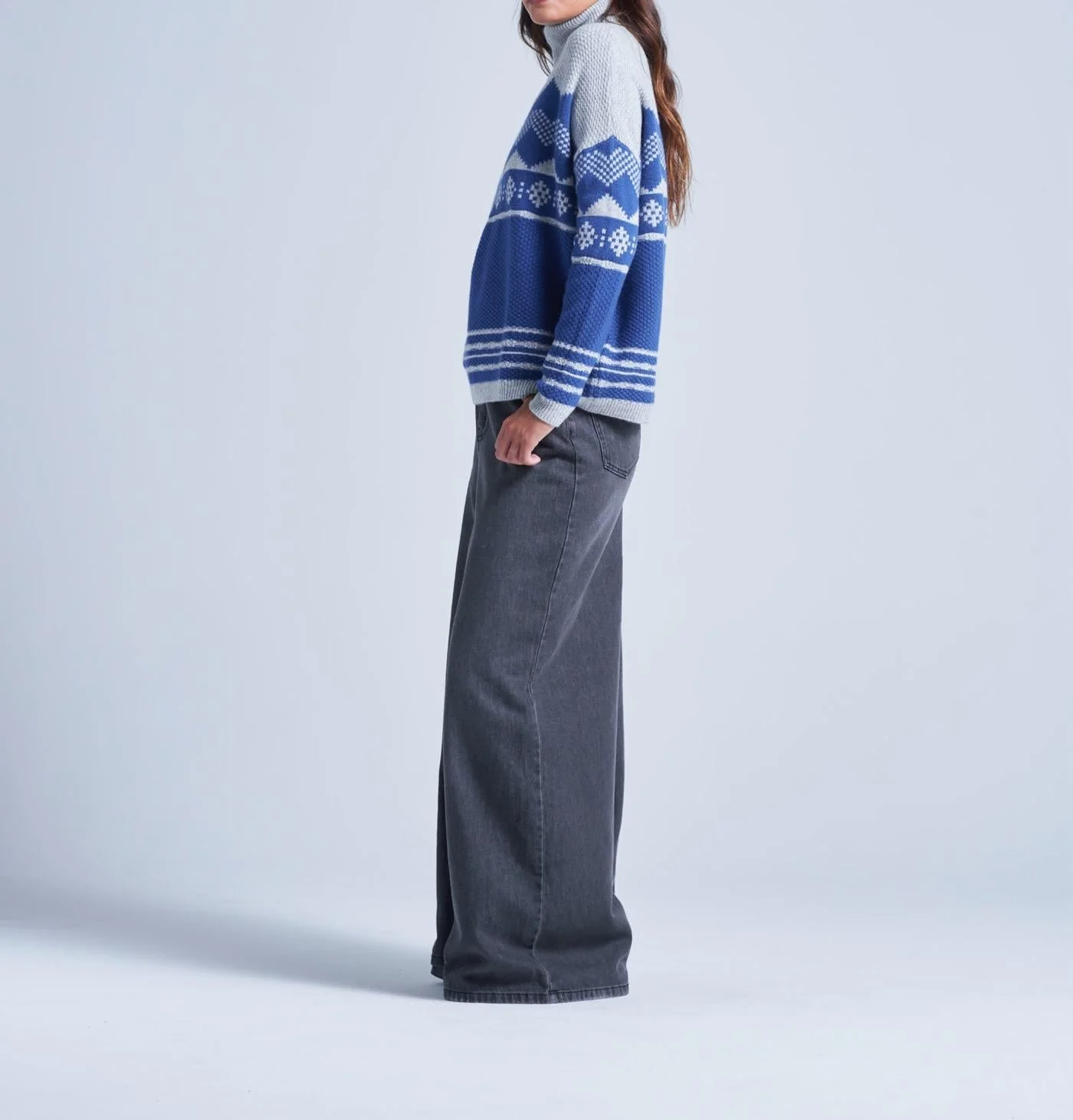 Pull Jacquard Montagne Avalanche - Avalanche Gris Chine Clair - Femme - Image 2