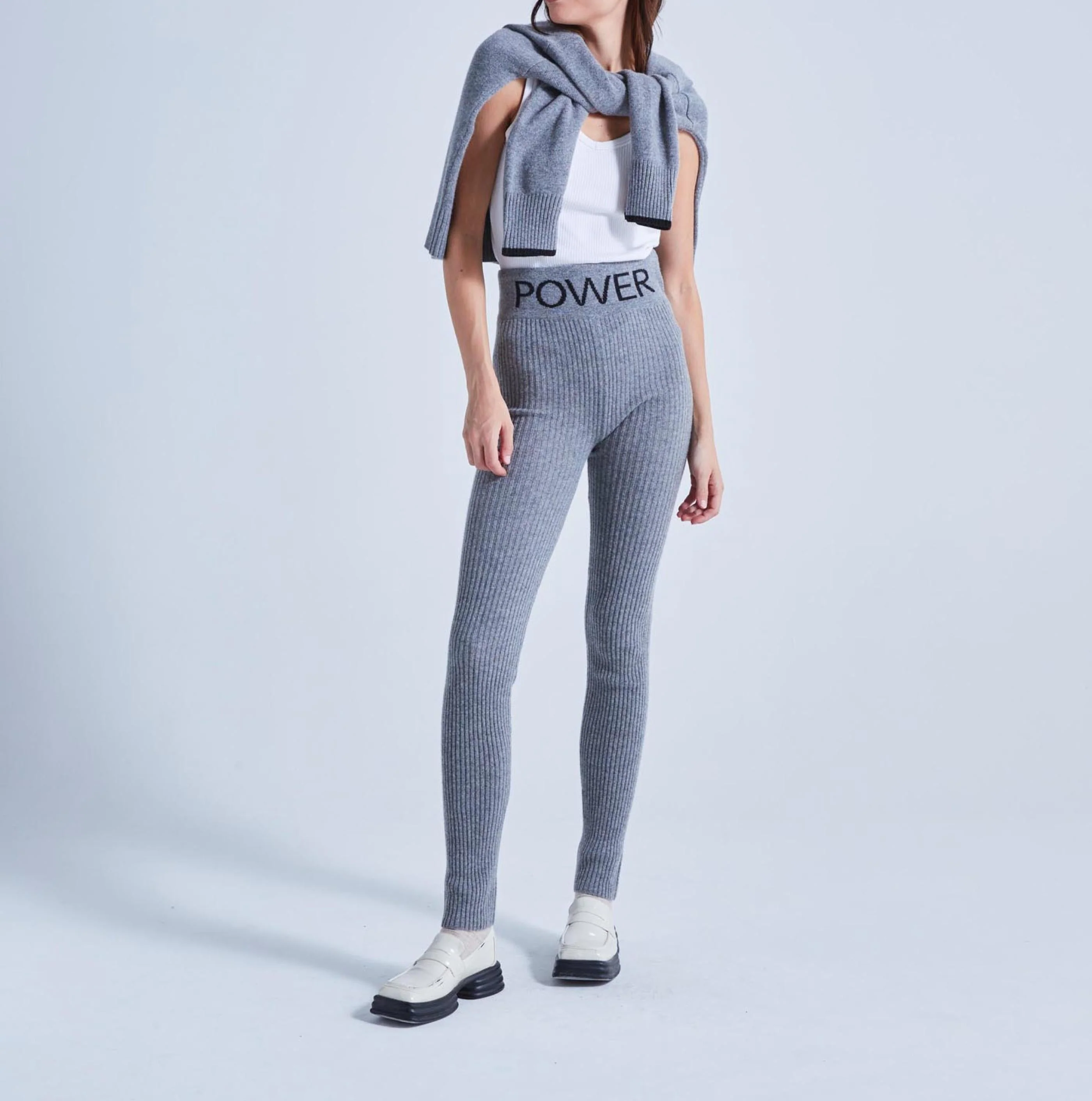 Legging Avec Jacquard Nava - Gris Chine Foncé W Noir - Femme - Image 2