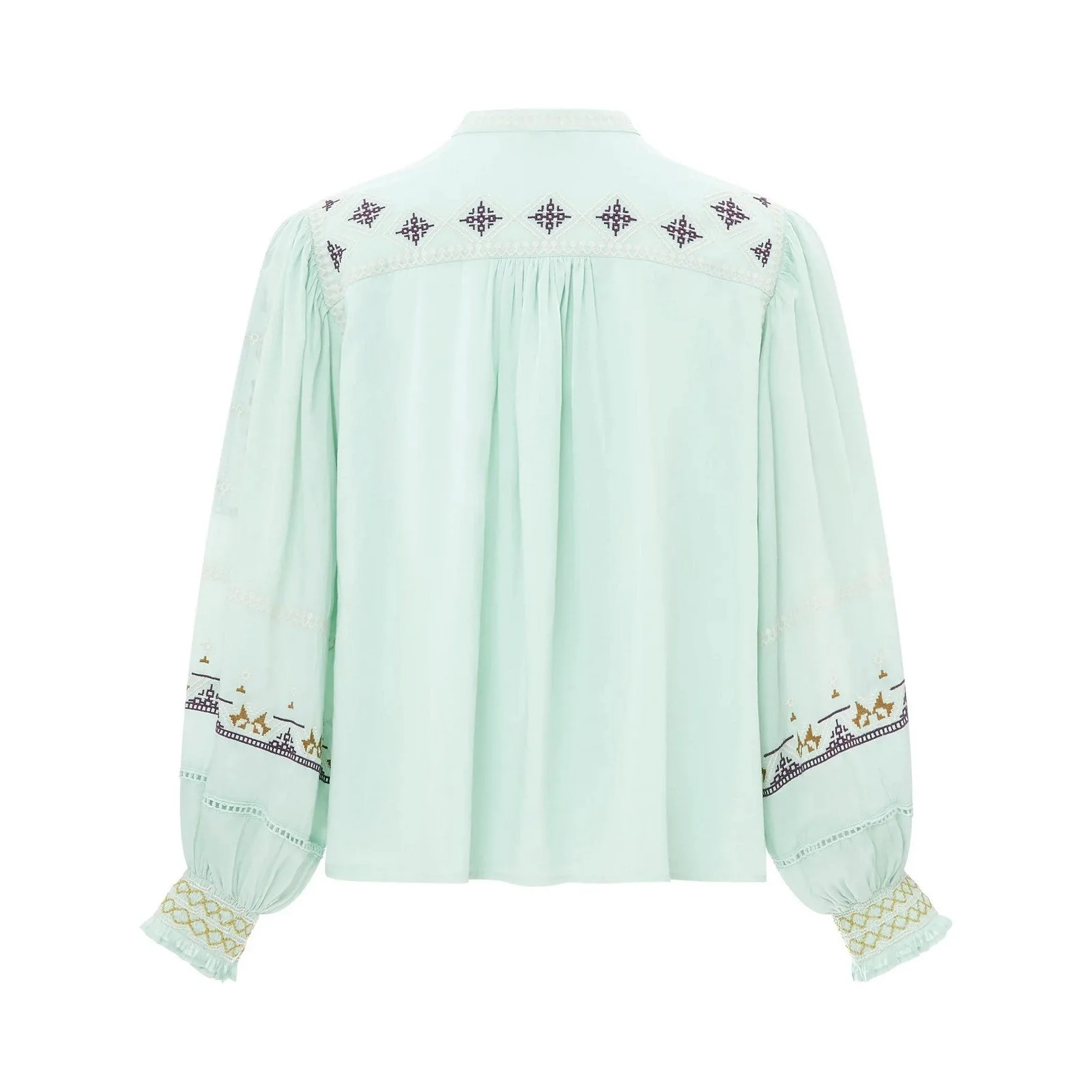Alma Deia - Blouse Brodée - Bleu - Femme - Image 2