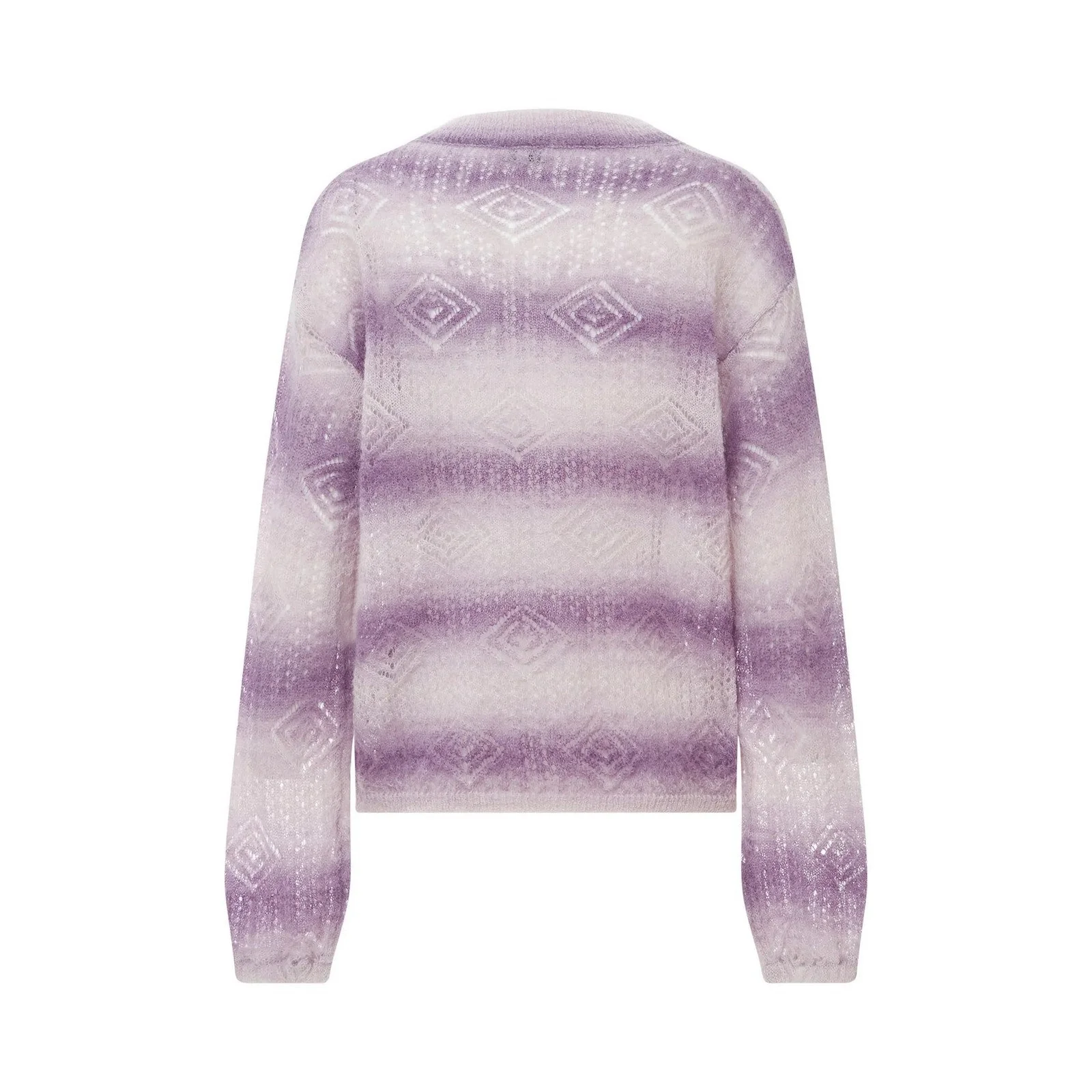 Alma Deia - Pull Ajouré Mohair - Violet - Femme - Image 5