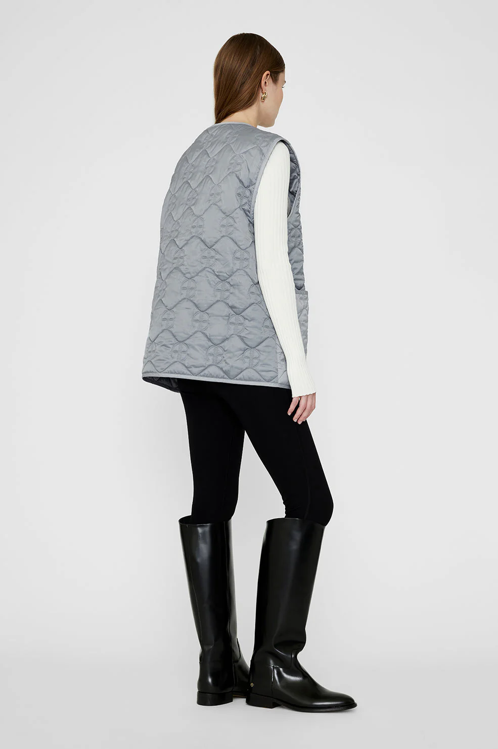 Andy Gilet Monogramme - Gris - Image 2