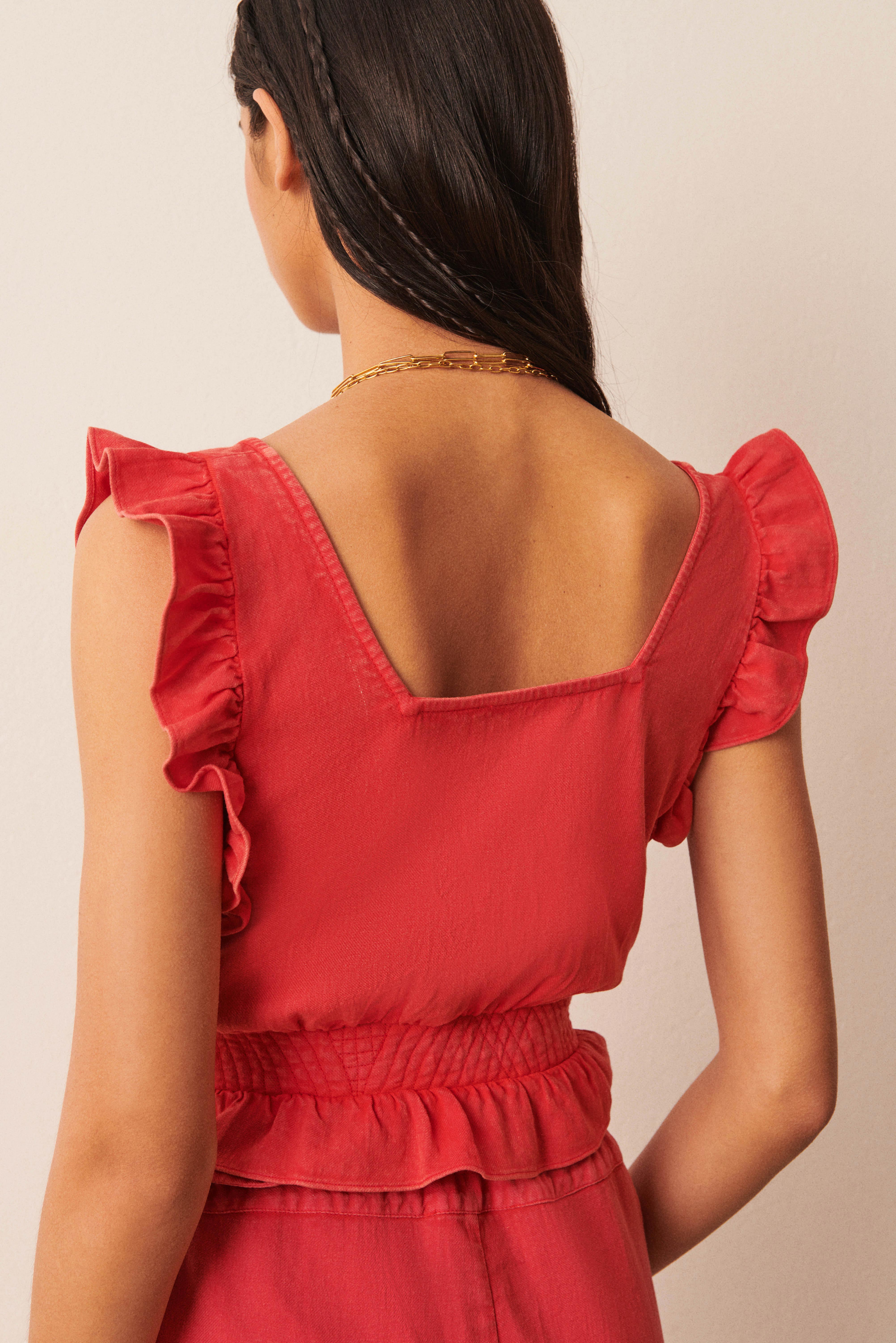 Top Yoki - Rouge - Femme - Image 2