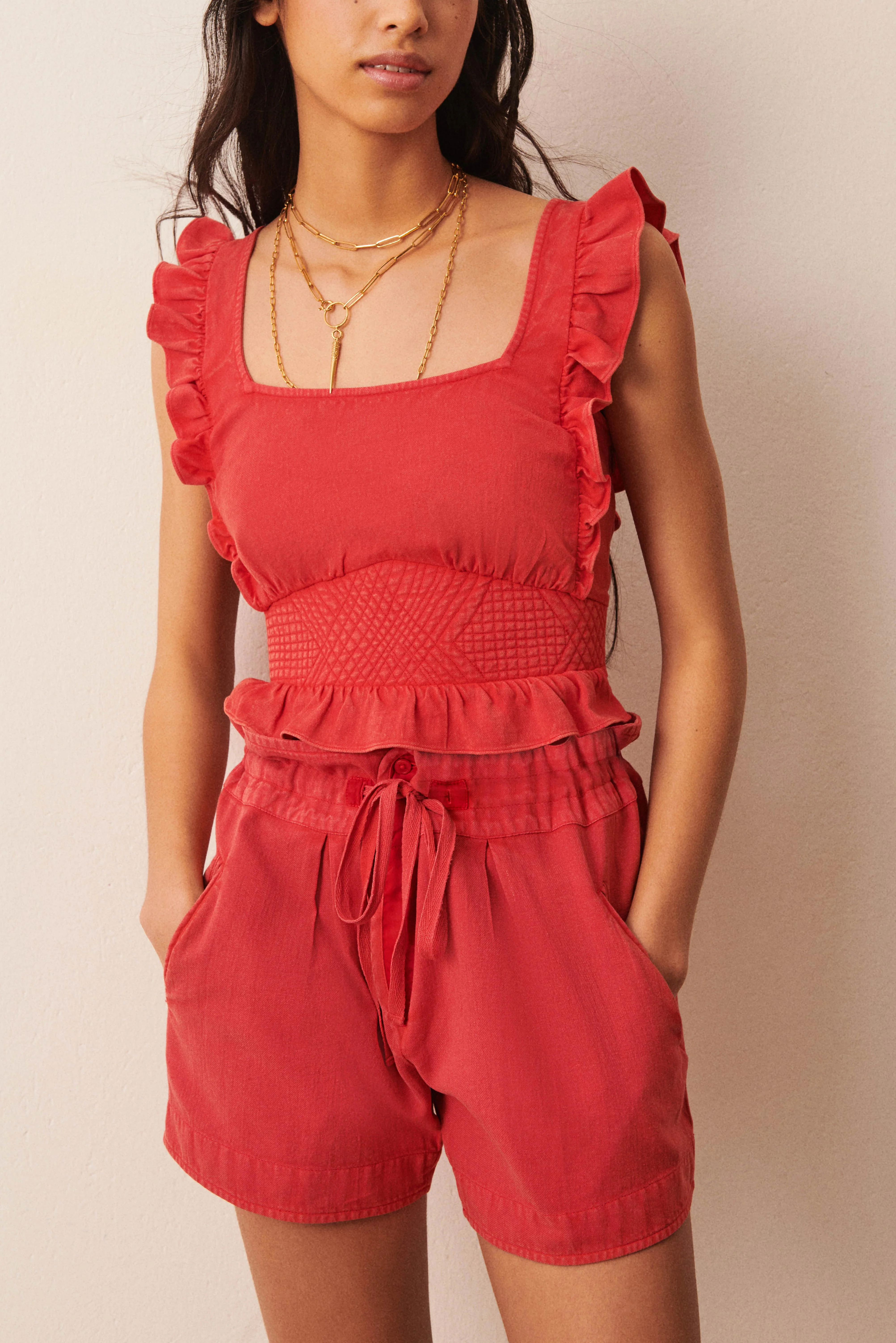 Top Yoki - Rouge - Femme - Image 3