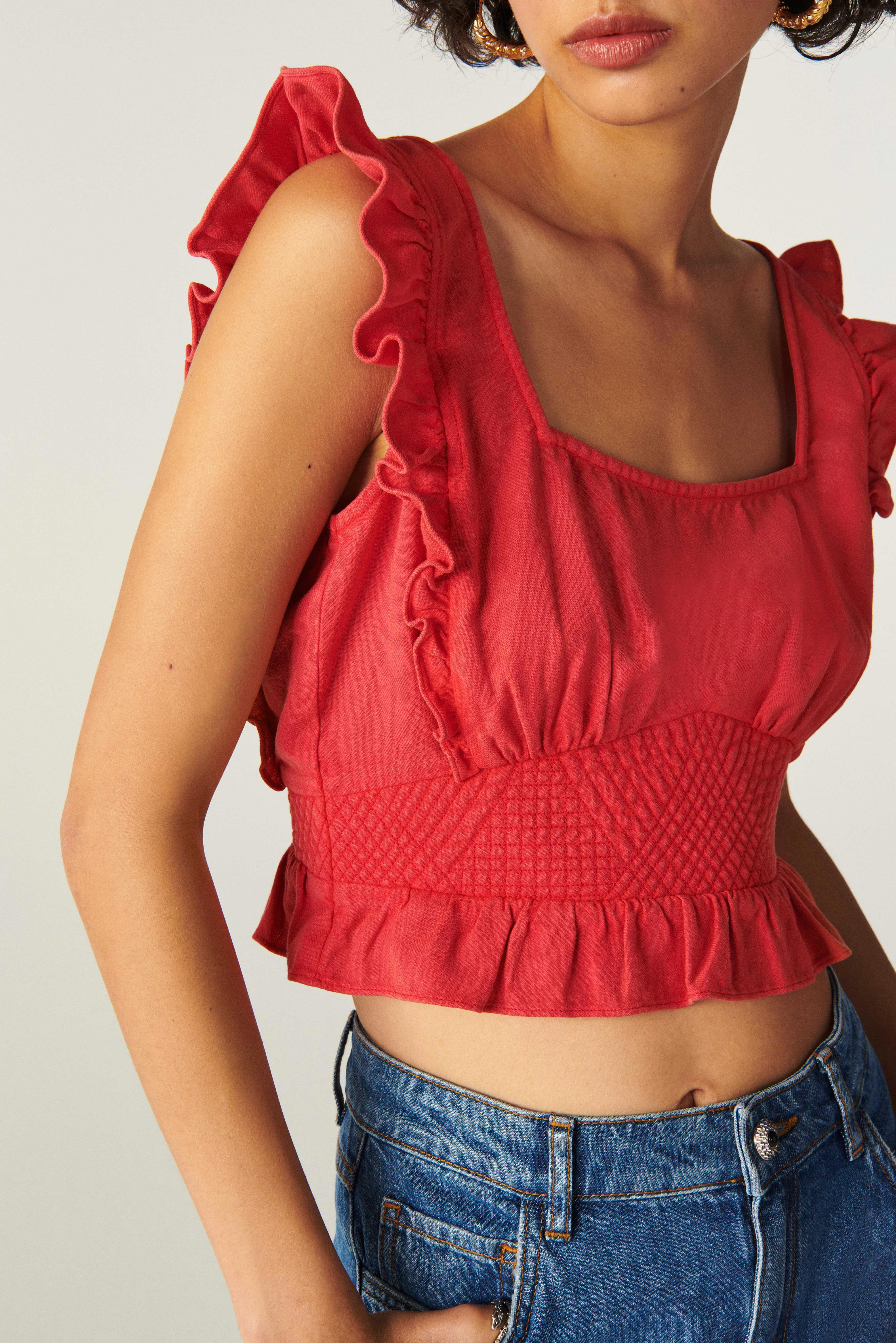 Top Yoki - Rouge - Femme - Image 7