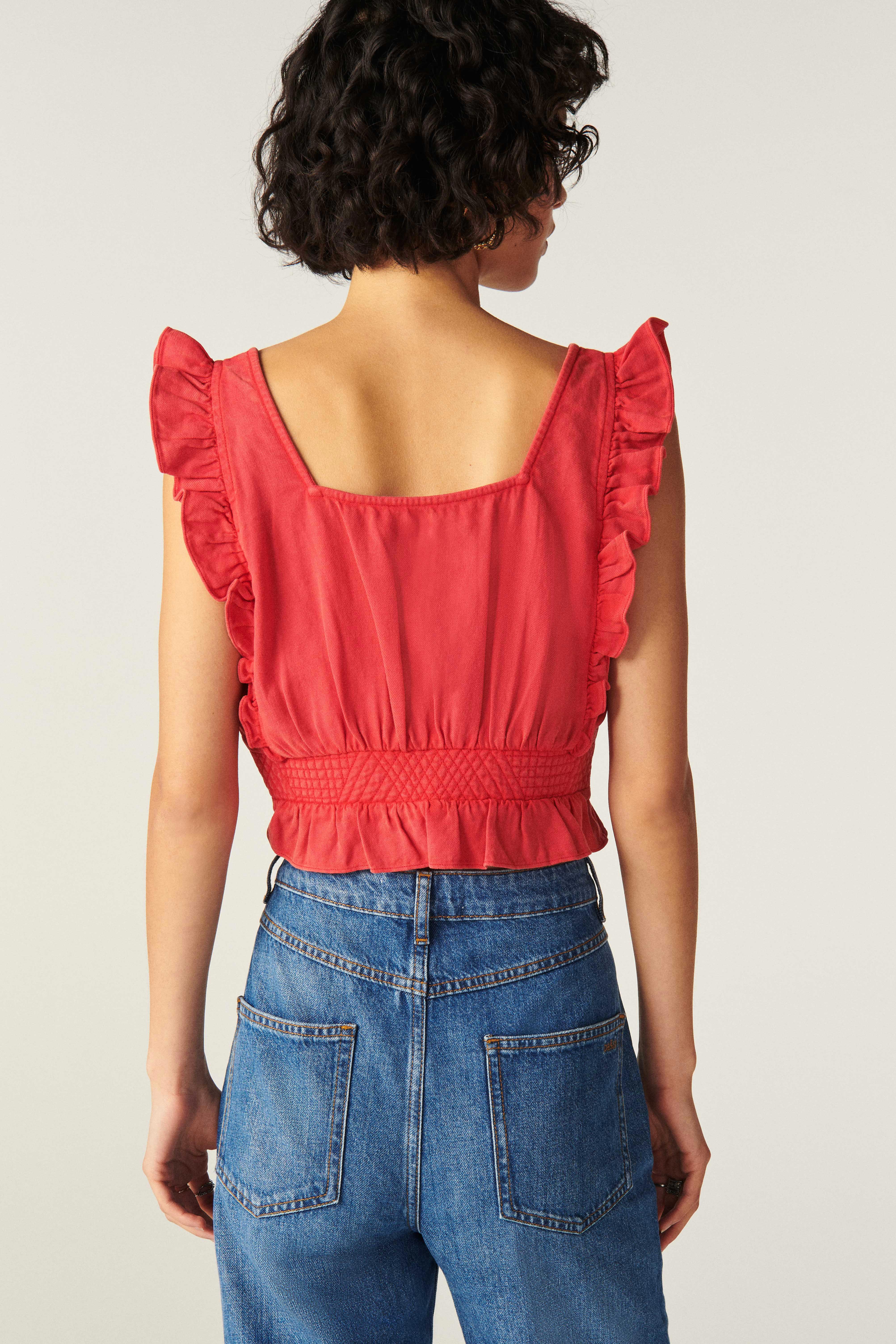 Top Yoki - Rouge - Femme - Image 9