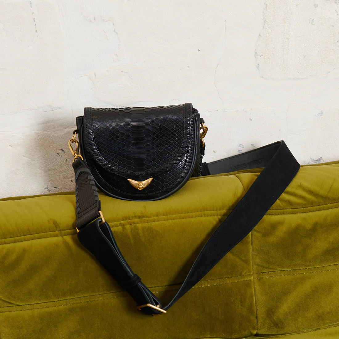 Sac Python Victoria Noir Anse Et Bandouliere - Image 3