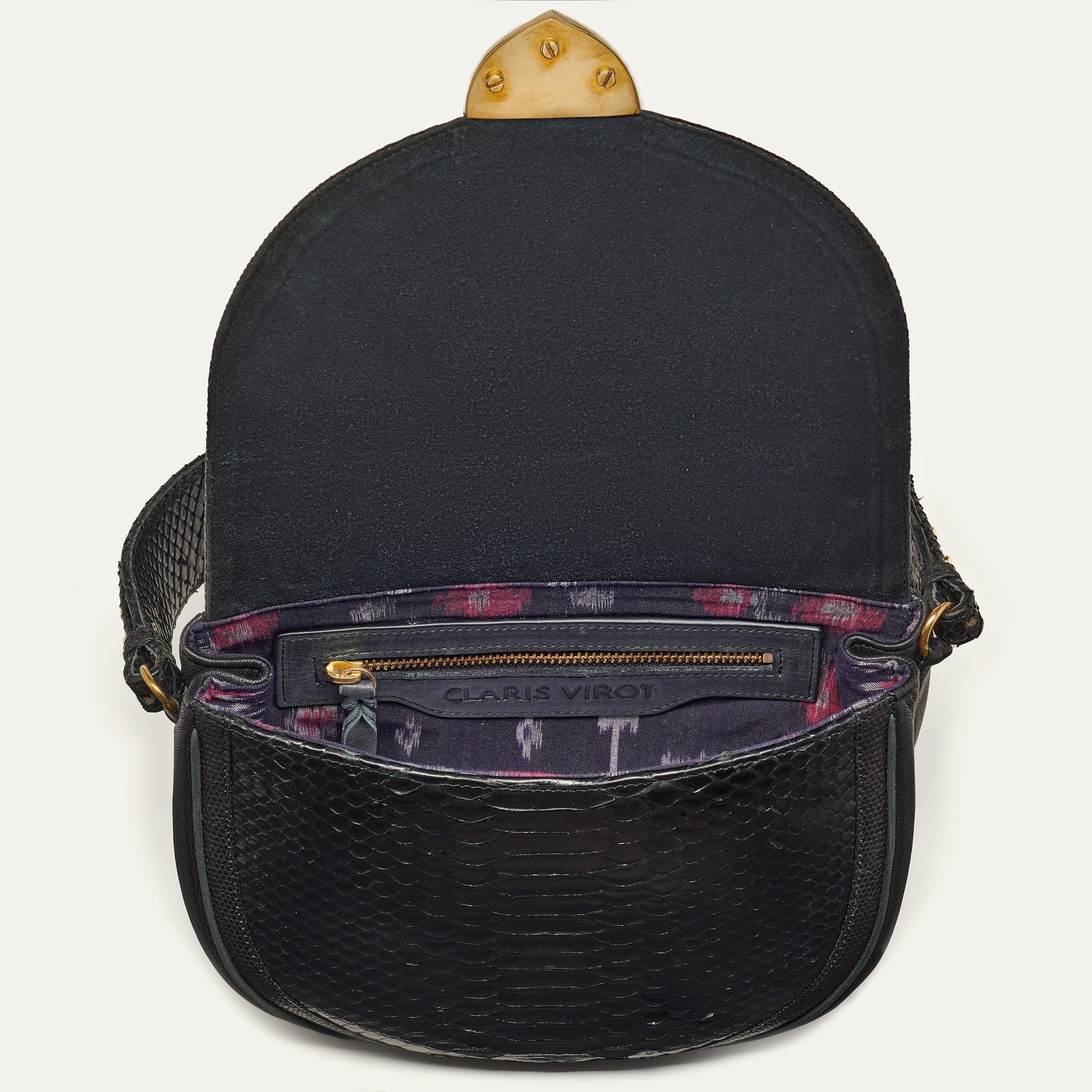 Sac Python Big Victoria Noir Anse Et Bandouliere - Image 3