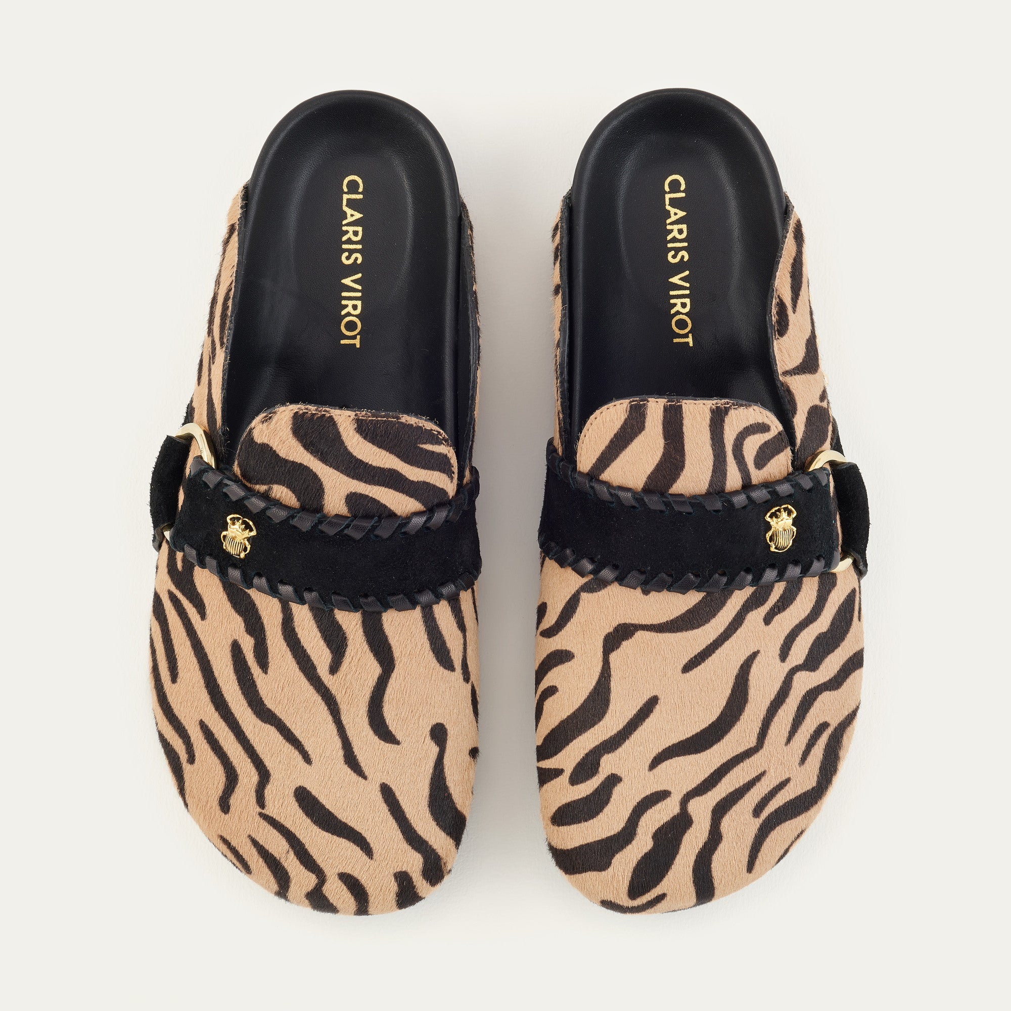Mules Georgette Cuir Imprime Tora - Image 3