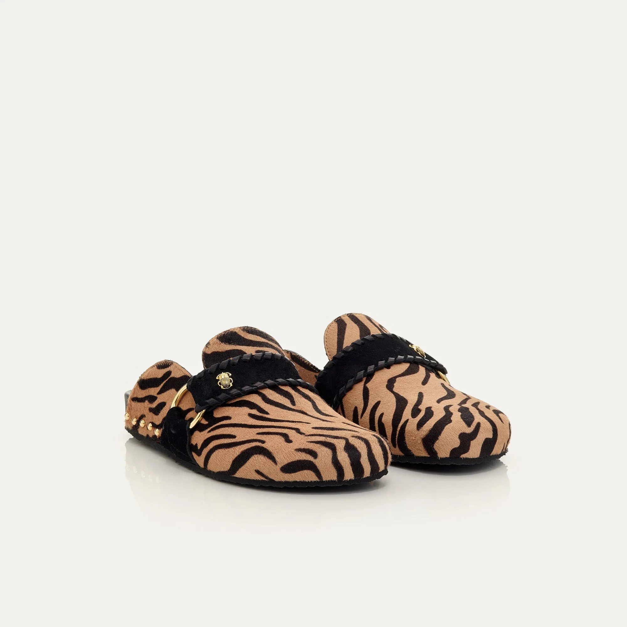 Mules Georgette Cuir Imprime Tora - Image 4