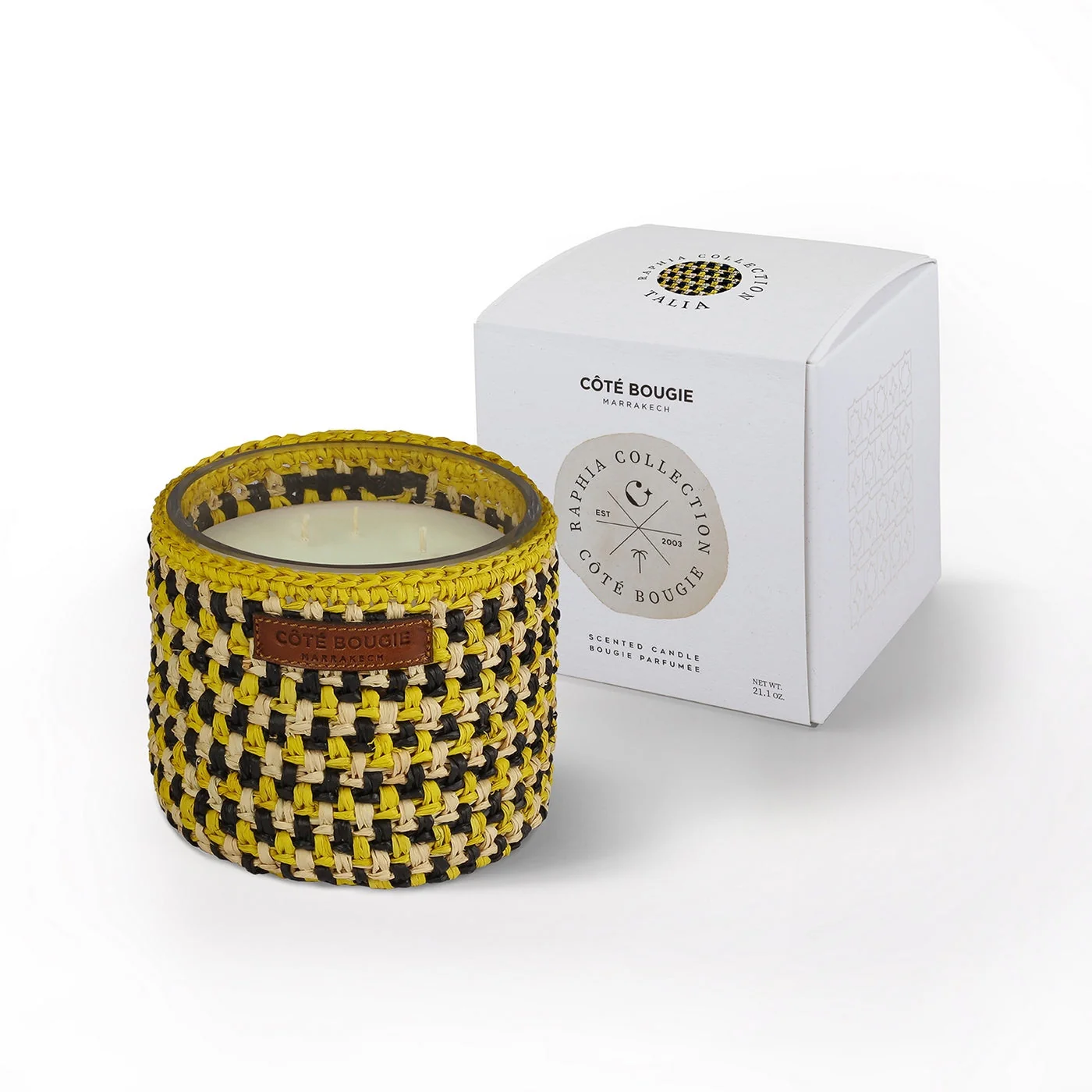 Bougie Raphia Talia - Jasmin De Nuit - Jaune - Image 10