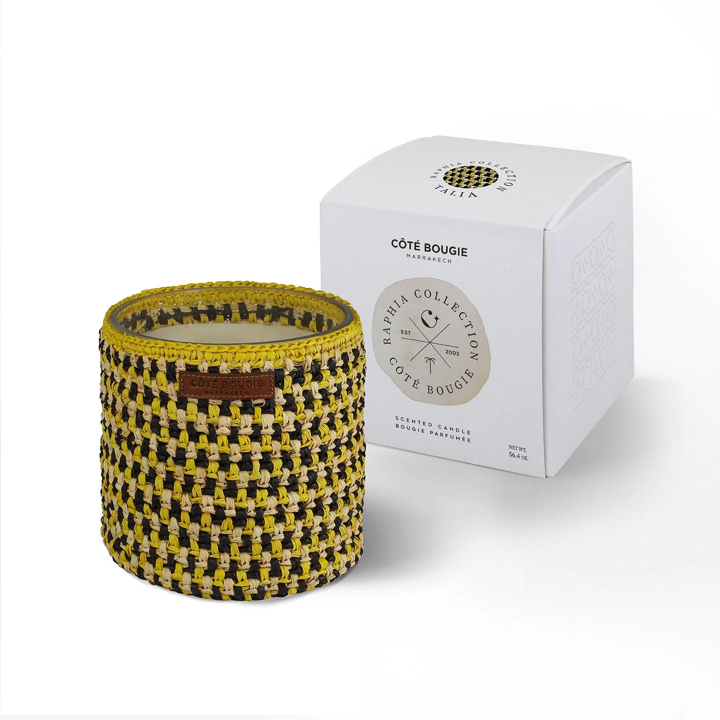 Bougie Raphia Talia - Jasmin De Nuit - Jaune - Image 7