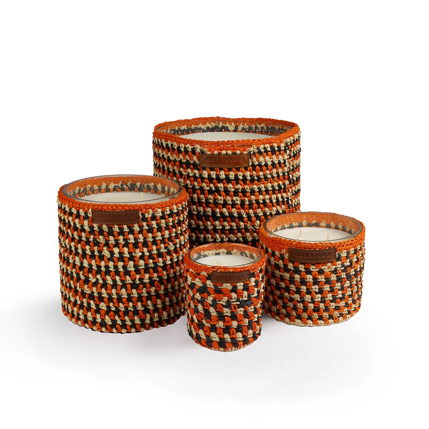 Bougie Raphia Zora - Fleur Oranger - Orange - Image 3
