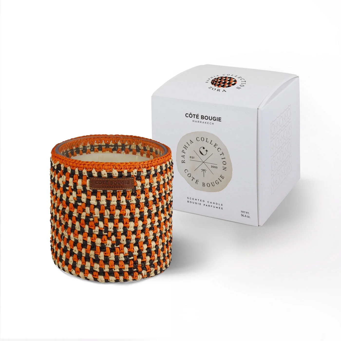 Bougie Raphia Zora - Fleur Oranger - Orange - Image 5
