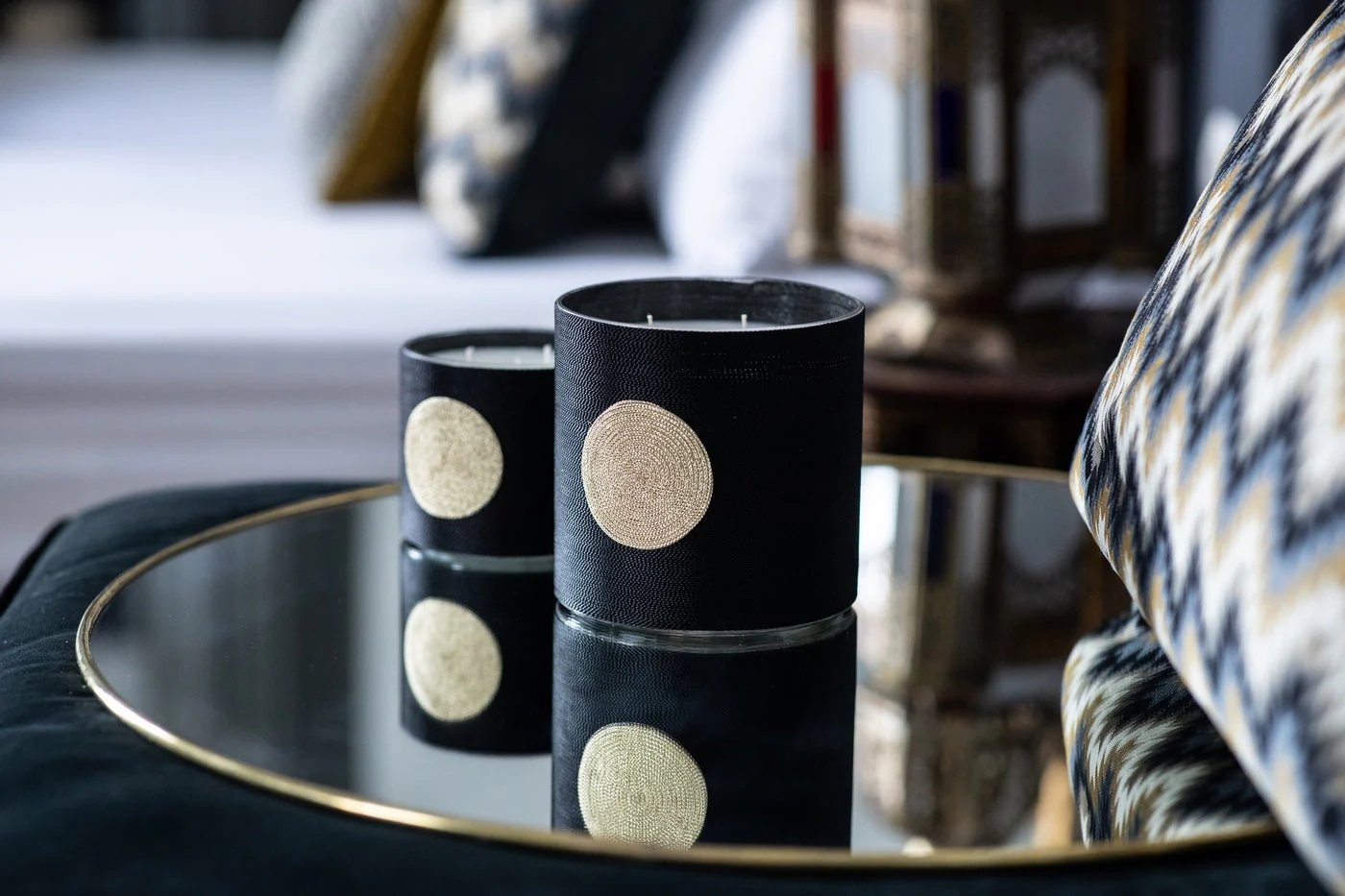 Bougie Sabra - Dana Oud - Noir Et Dorée - Image 2