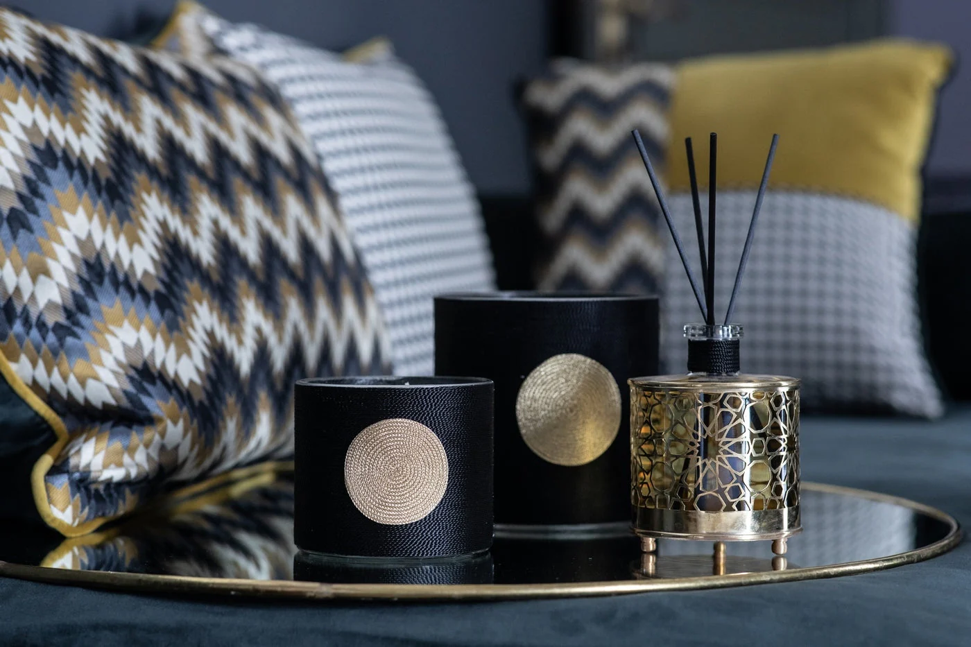 Bougie Sabra - Dana Oud - Noir Et Dorée - Image 3