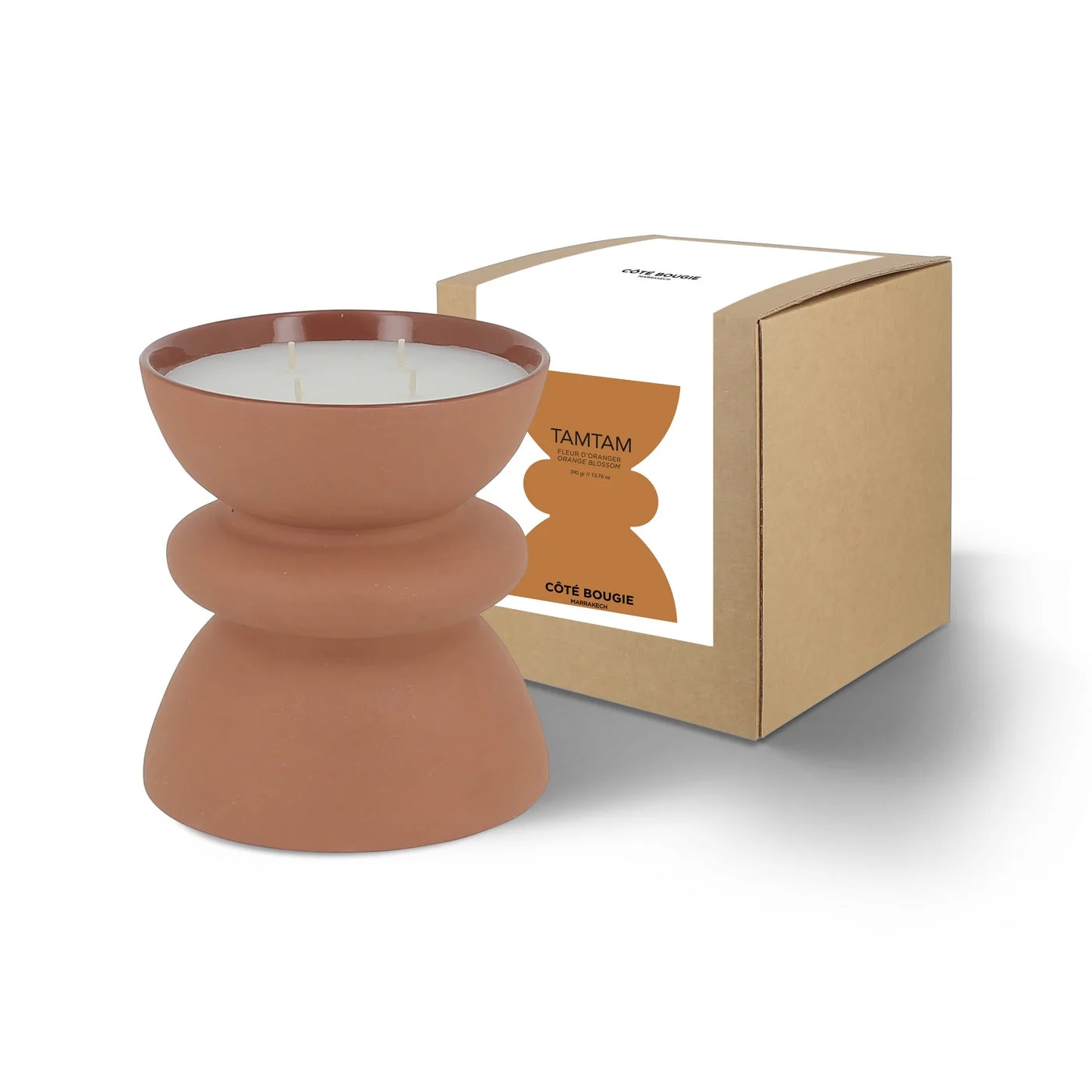 Bougie Tamtam Brut - Fleur Oranger - Terracotta - Image 3