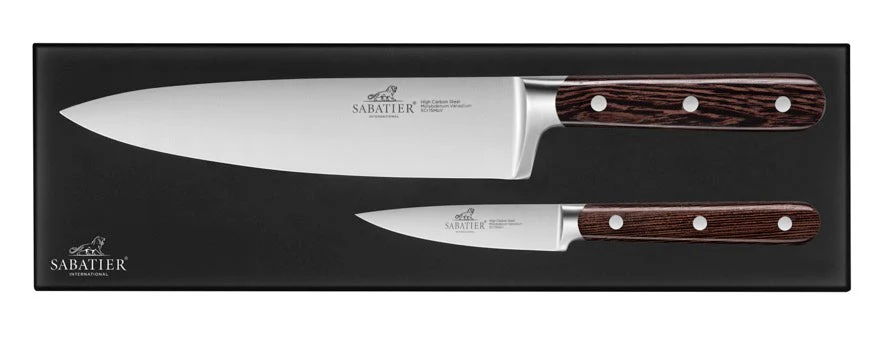 Coffret Cuisine - 2 Pièces Egide Wengé - Couteau D'Office 9Cm/Couteau De Cuisine 20Cm - Image 2