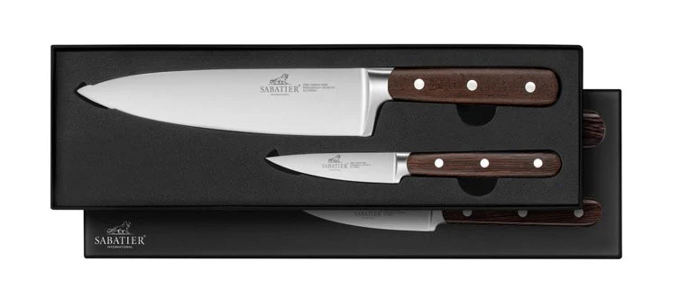 Coffret Cuisine - 2 Pièces Egide Wengé - Couteau D'Office 9Cm/Couteau De Cuisine 20Cm - Image 3