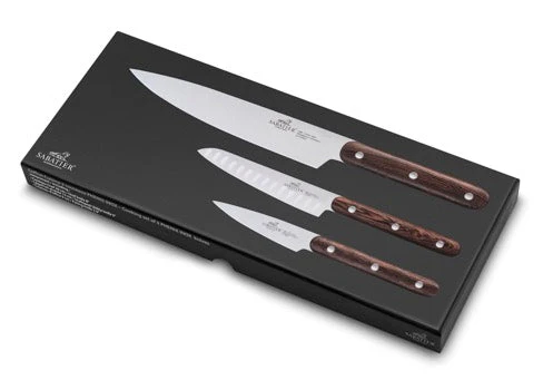Couteaux Sabatier - Coffret Cuisine - 3 Pièces Phenix Inox - Couteau D'Office 9Cm/Couteau Utility Alvéolé 13Cm/Couteau De Cuisine 20Cm - Image 3
