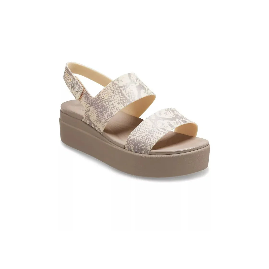 Sandales Crocs Brooklyn Snakelow Wdg - Beige - Image 2