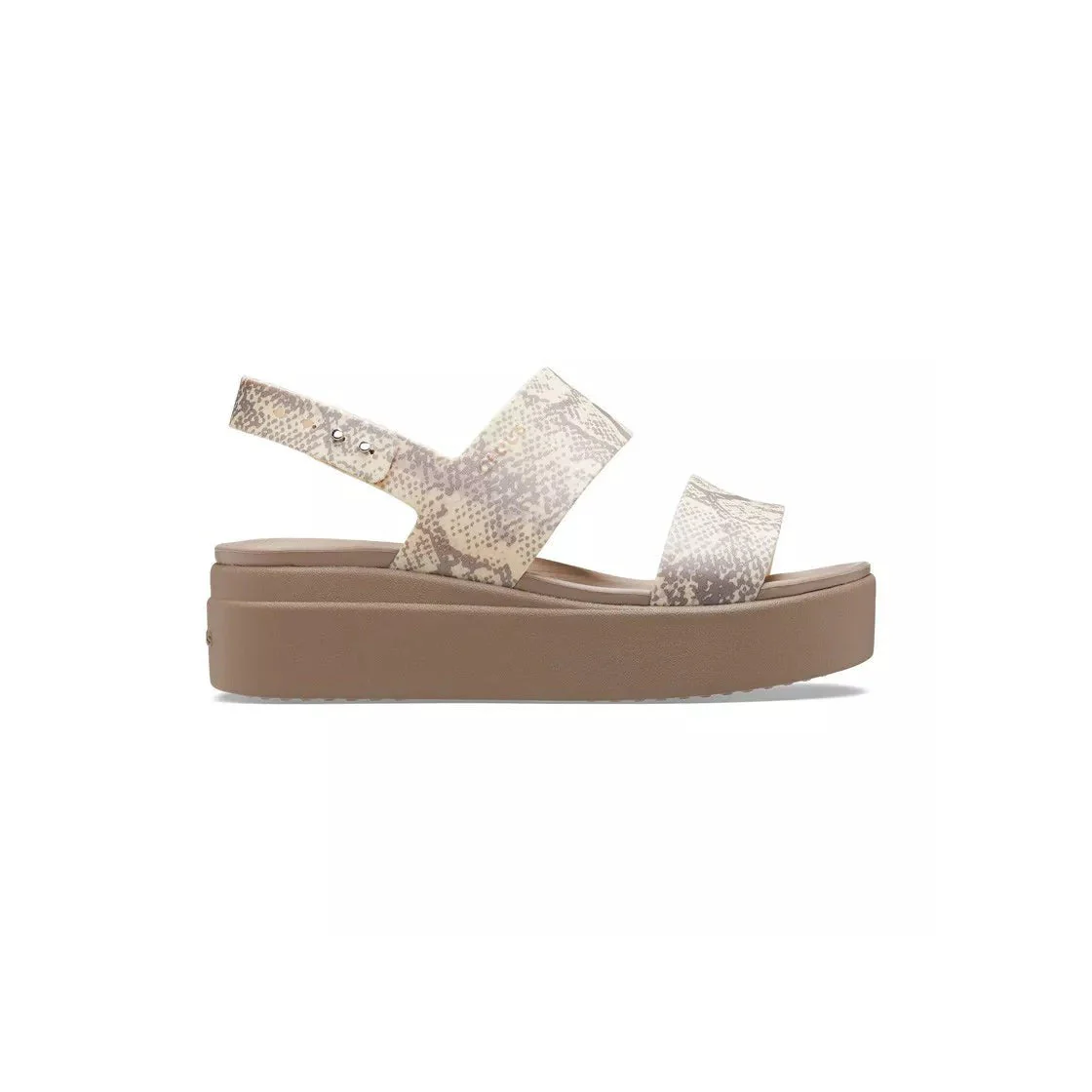 Sandales Crocs Brooklyn Snakelow Wdg - Beige - Image 3