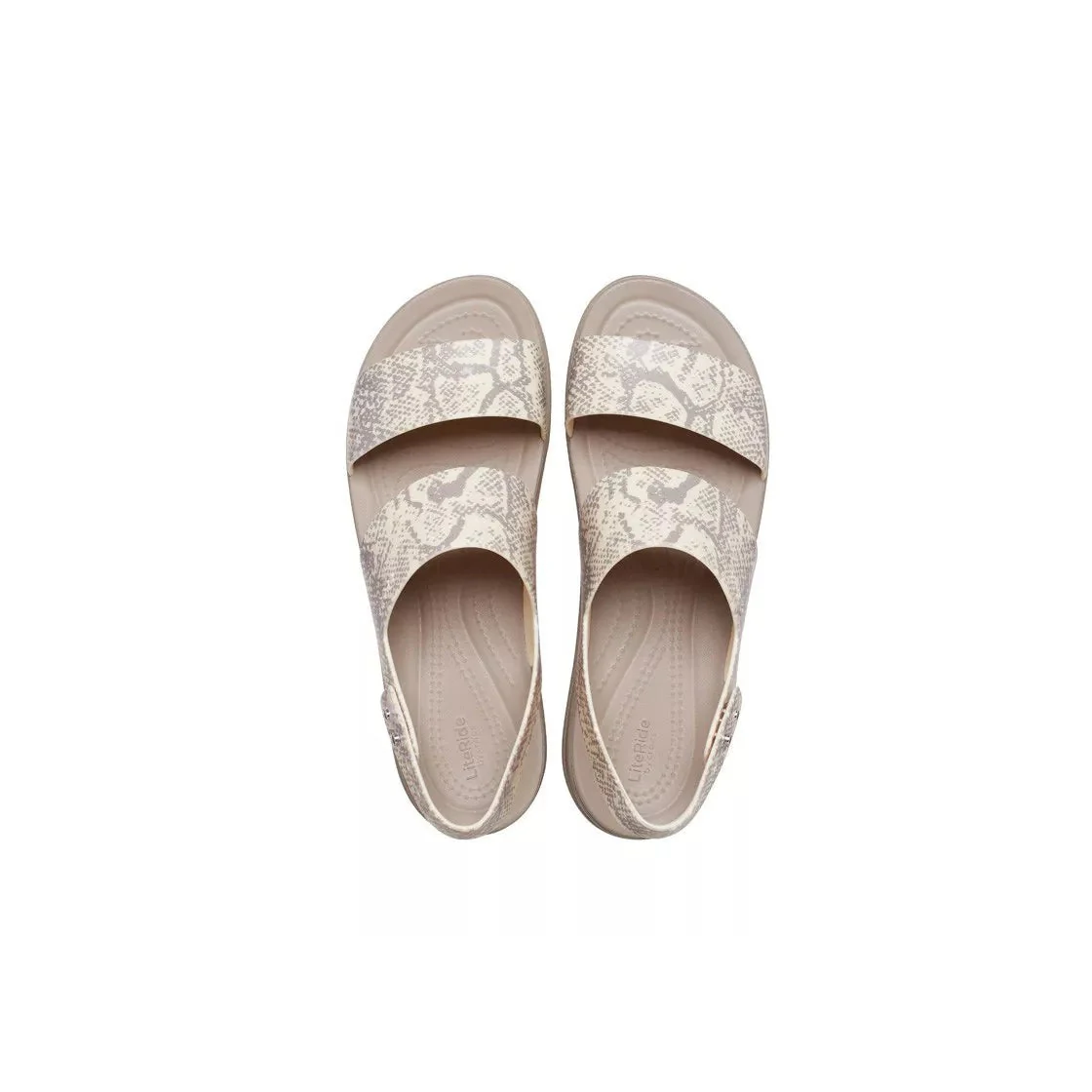 Sandales Crocs Brooklyn Snakelow Wdg - Beige - Image 4