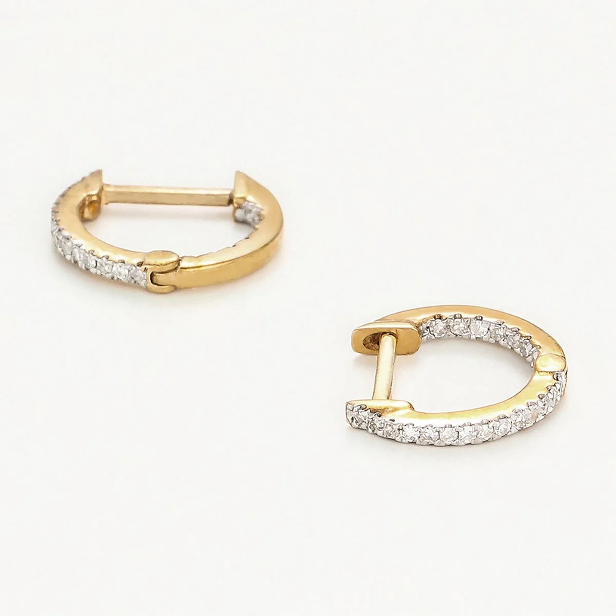 Boucles D'Oreilles "Perfect Créoles" Diamant 0,08/42 - Or Jaune - Image 2